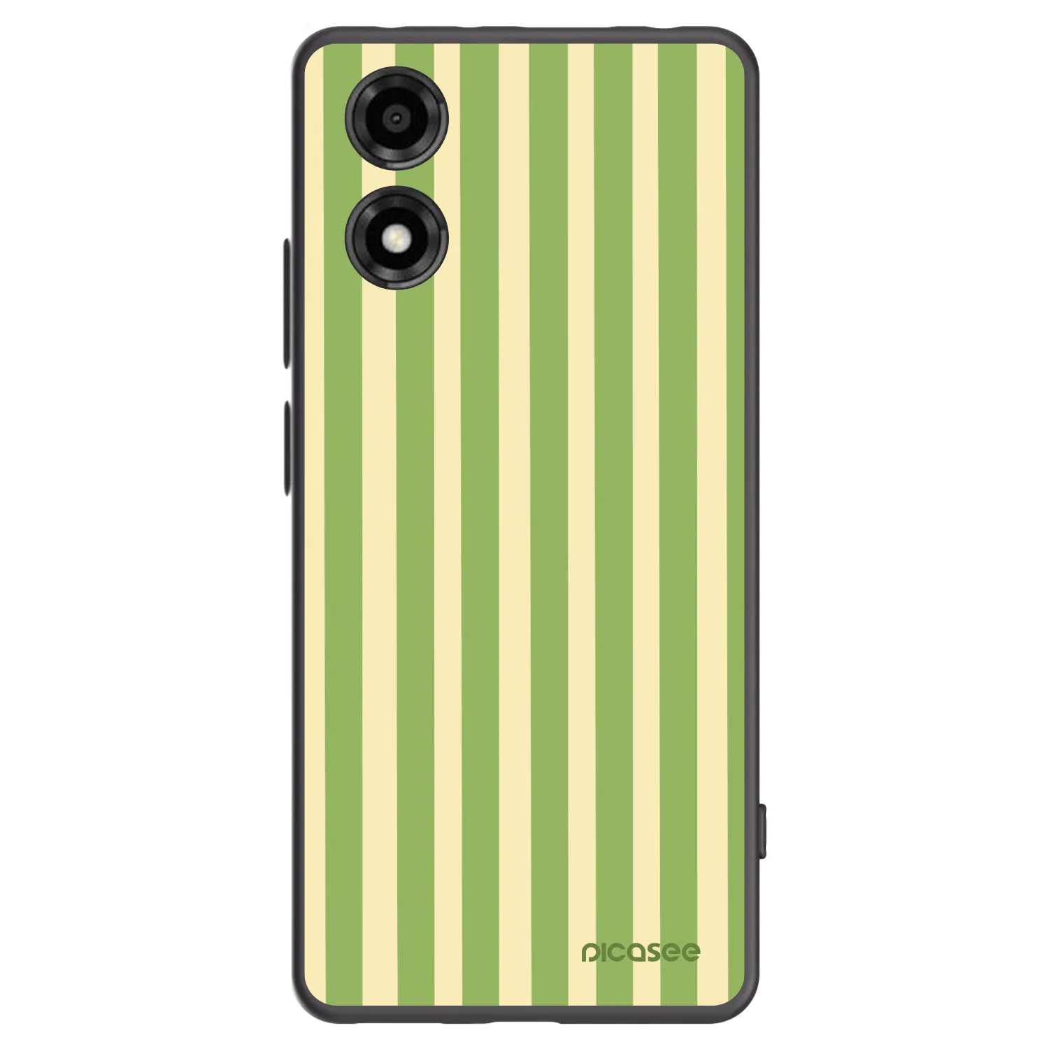 Picasee silikonowe czarne etui na Motorola Moto E14 - Lines Matcha