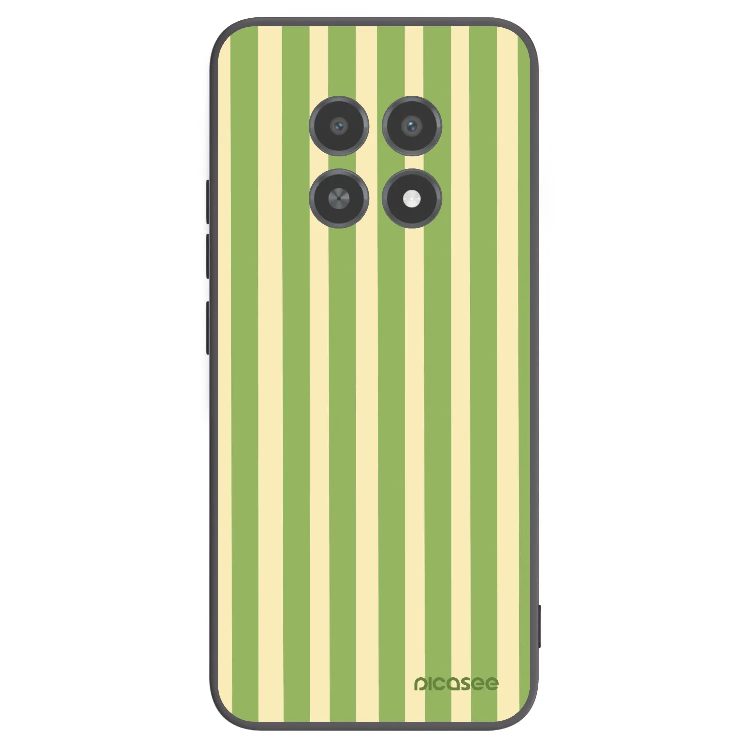 Picasee silikonowe czarne etui na Realme 12X - Lines Matcha
