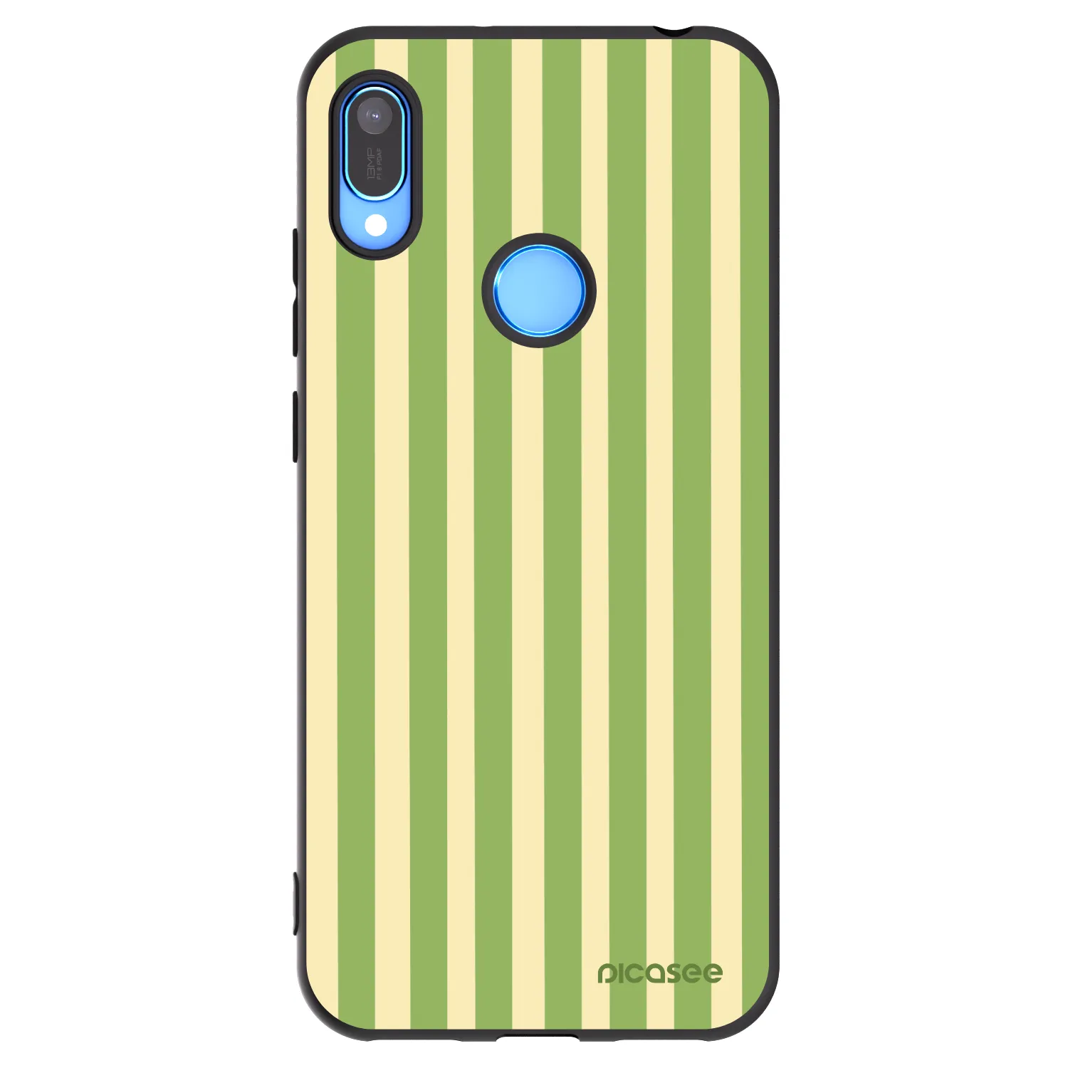 Picasee silikonowe czarne etui na Huawei Y6 2019 - Lines Matcha