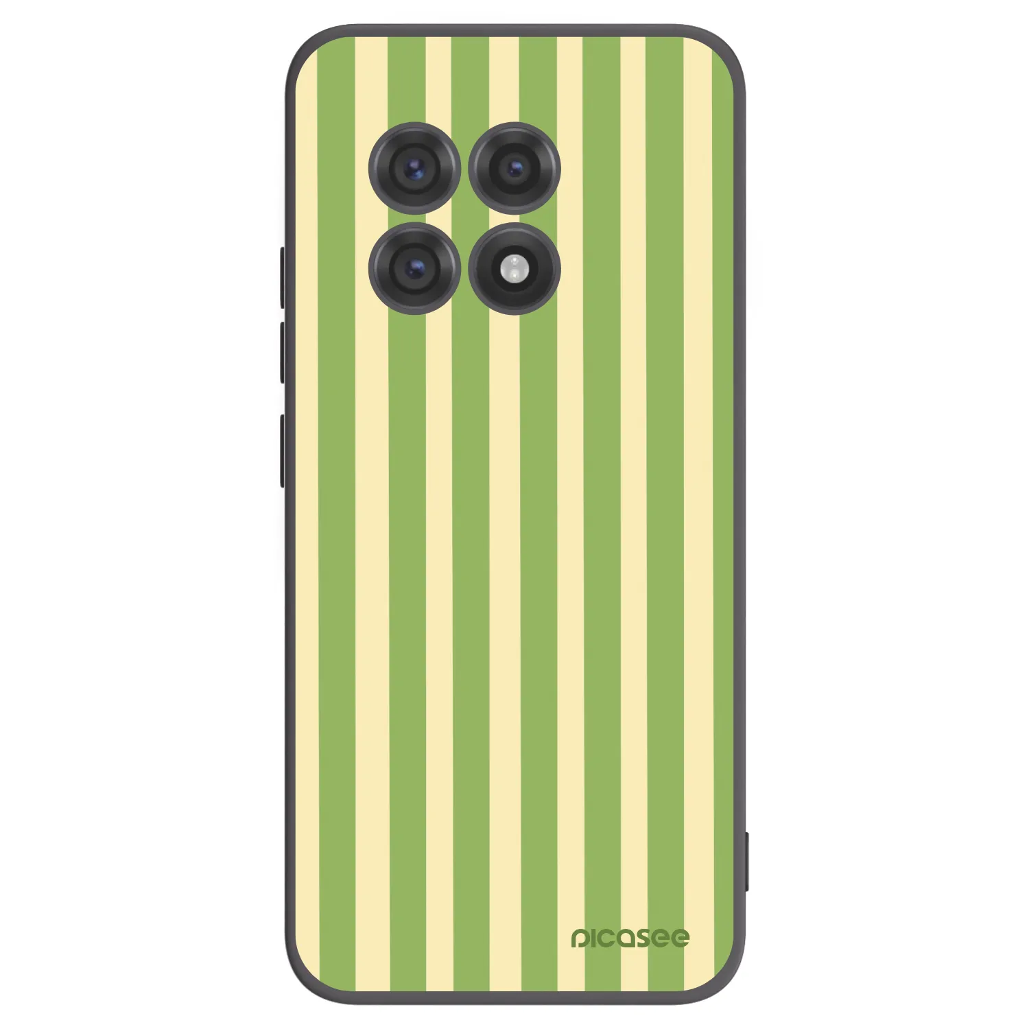 Picasee silikonowe czarne etui na OnePlus 13R 5G - Lines Matcha
