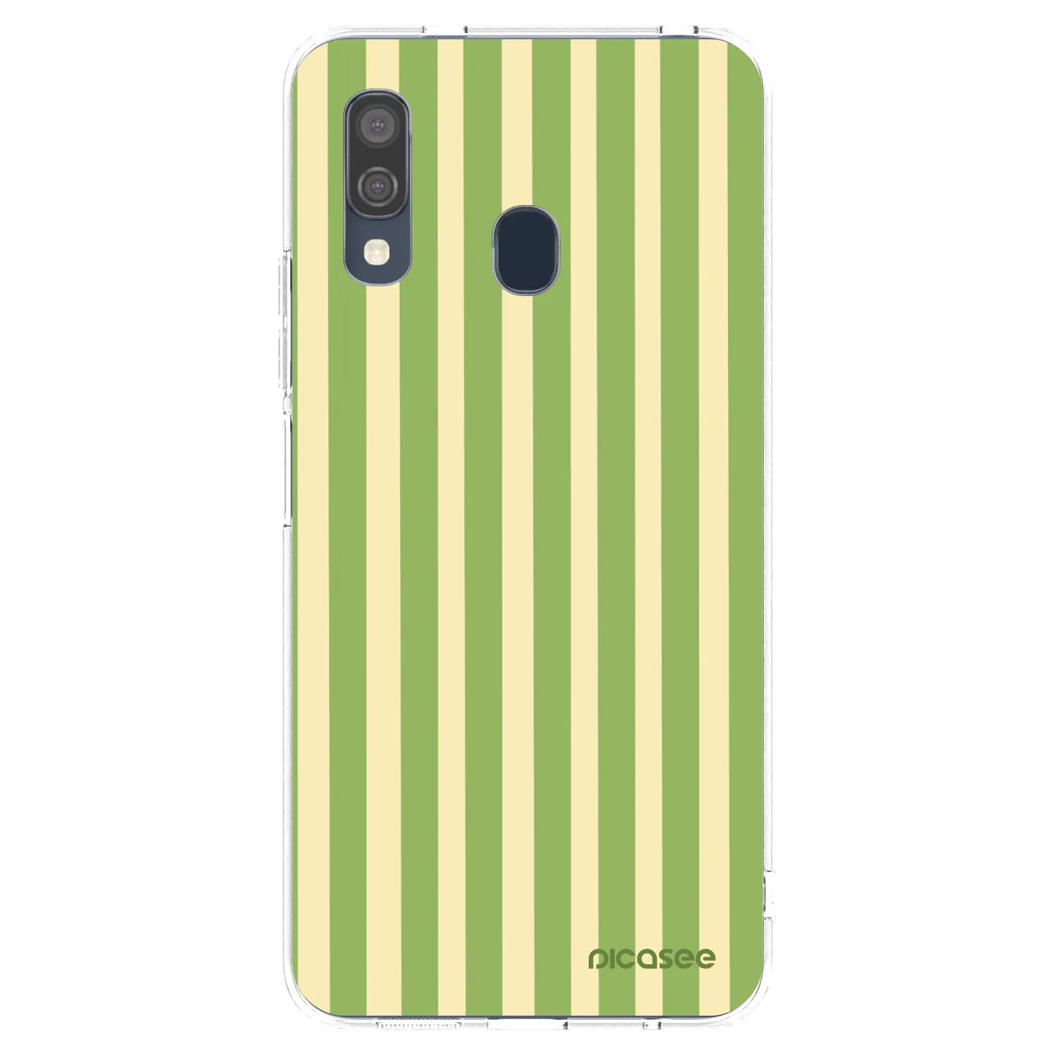 Picasee silikonowe przeźroczyste etui na Samsung Galaxy A40 A405F - Lines Matcha