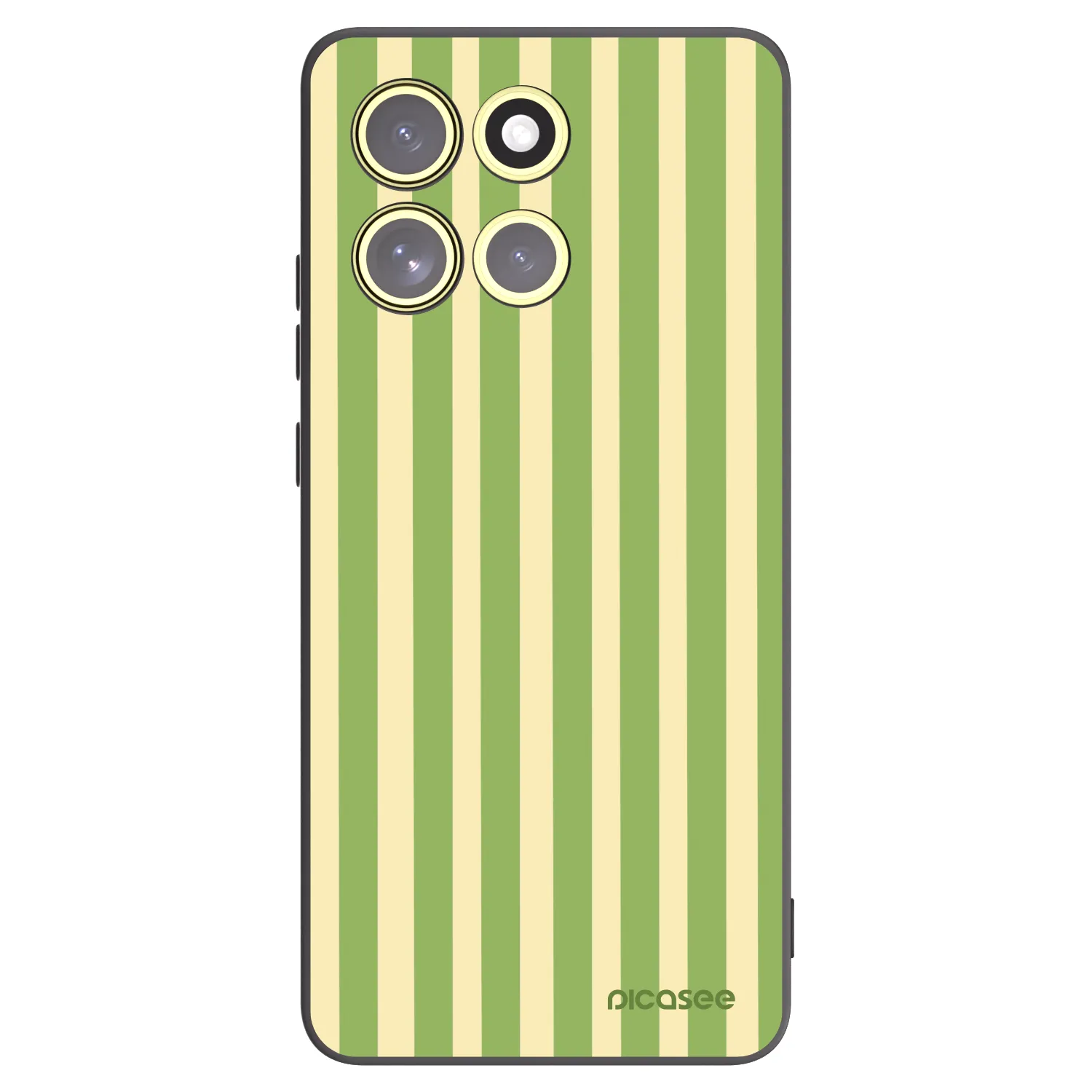 Picasee silikonowe czarne etui na Motorola Moto G86 5G - Lines Matcha