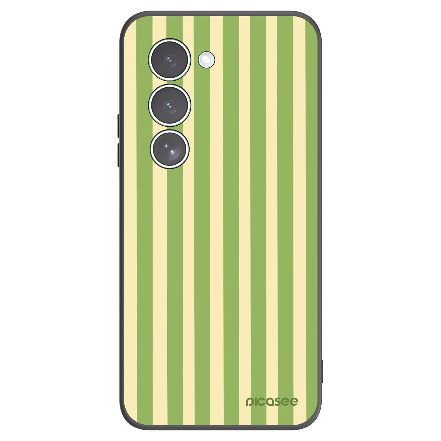 Picasee silikonowe czarne etui na Xiaomi Redmi 15 5G - Lines Matcha