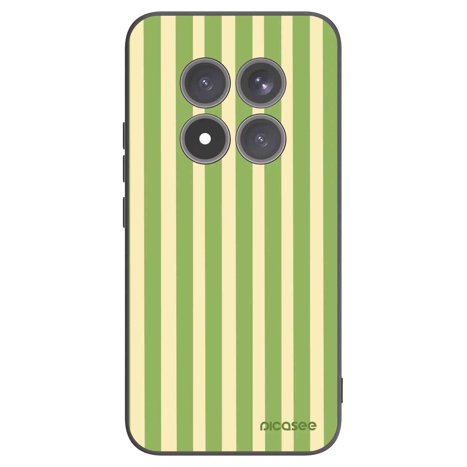 Picasee silikonowe czarne etui na Xiaomi Redmi Note 15 Pro+ - Lines Matcha