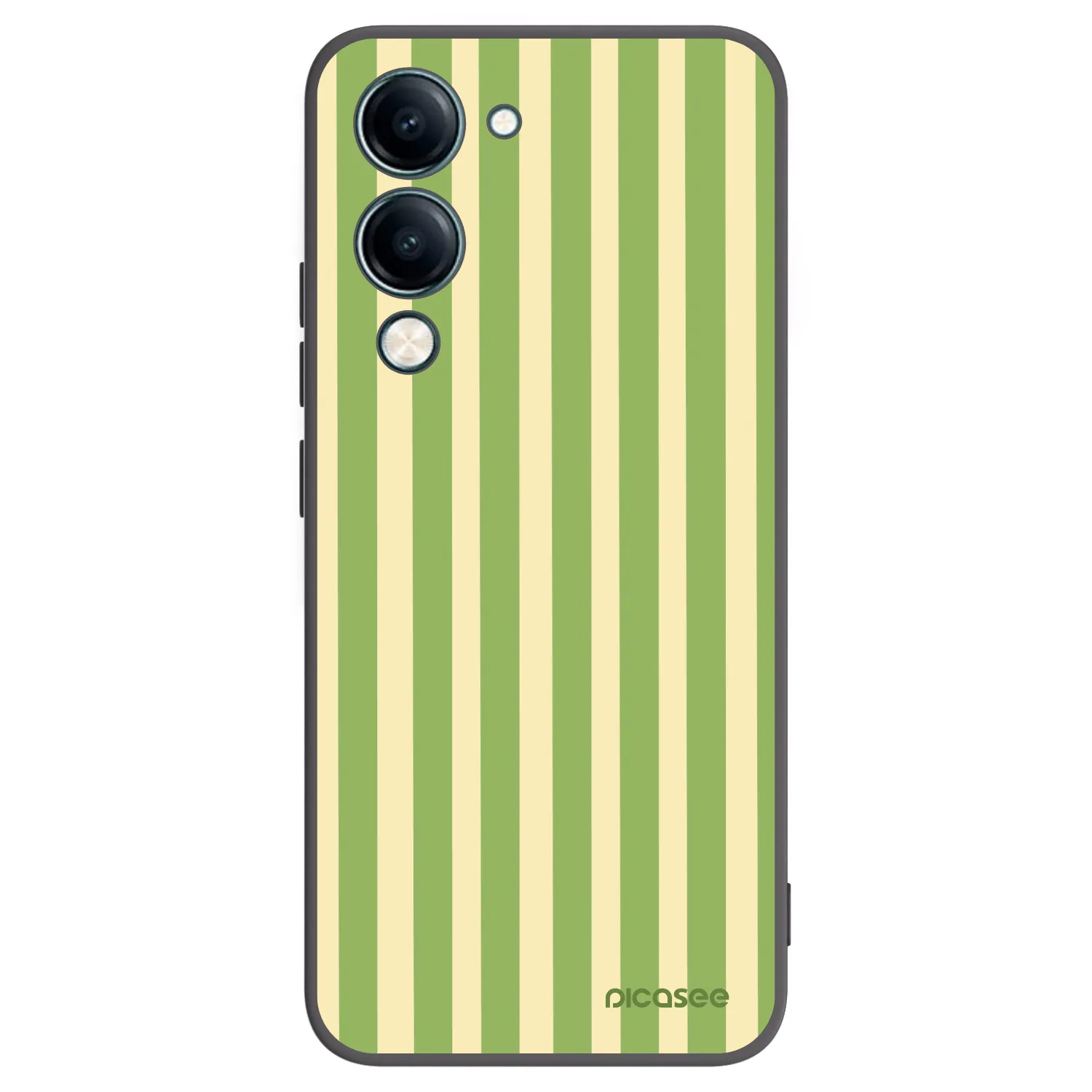 Picasee silikonowe czarne etui na Vivo Y29s 5G - Lines Matcha