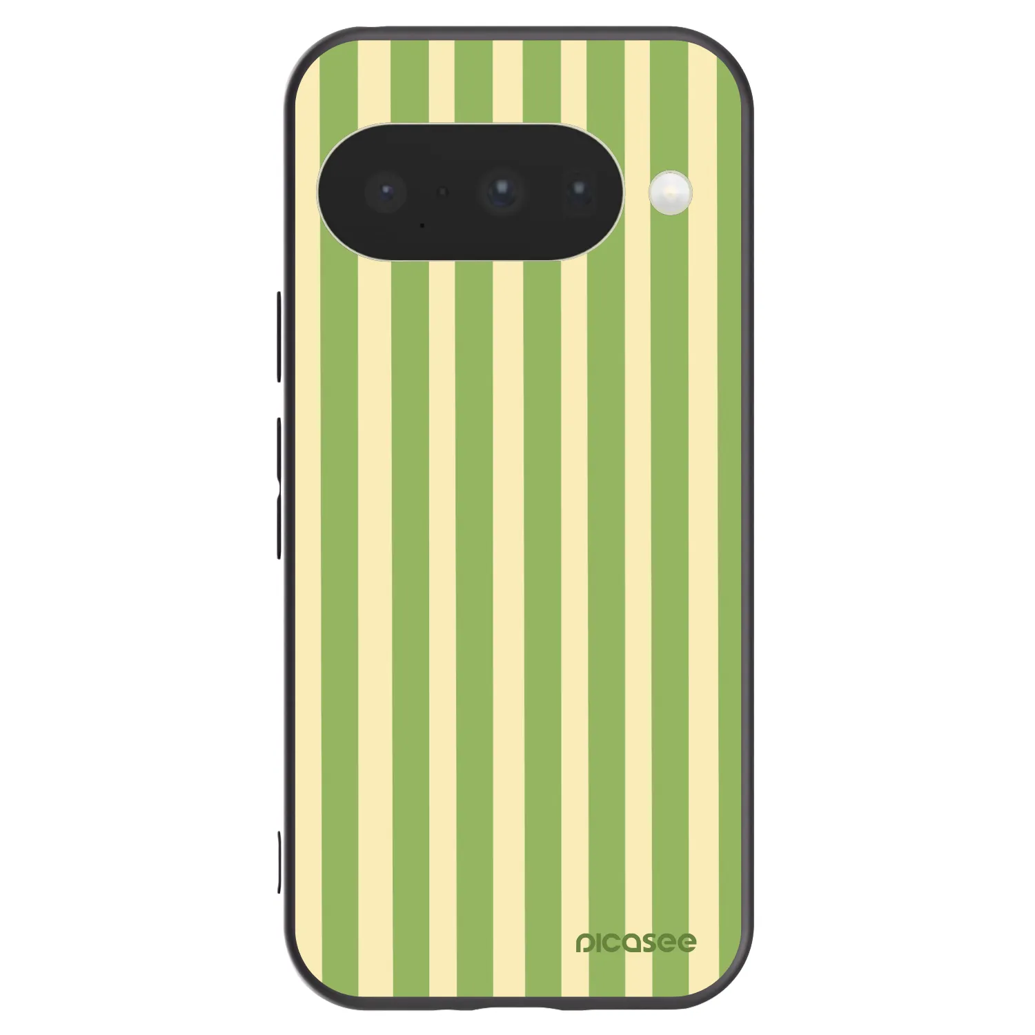 Picasee silikonowe czarne etui na Google Pixel 10 - Lines Matcha