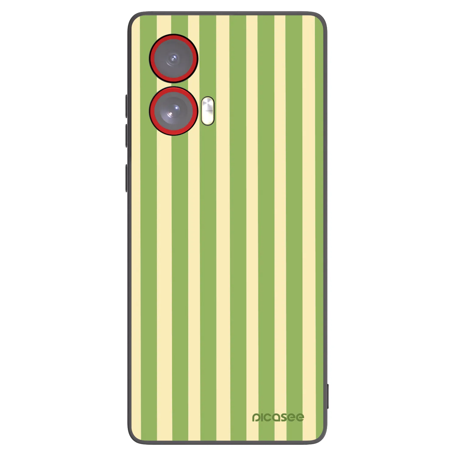 Picasee silikonowe czarne etui na Motorola Edge 50 Fusion - Lines Matcha
