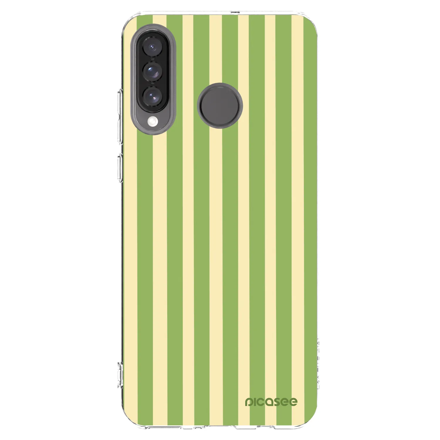 Picasee silikonowe przeźroczyste etui na Huawei P30 Lite - Lines Matcha