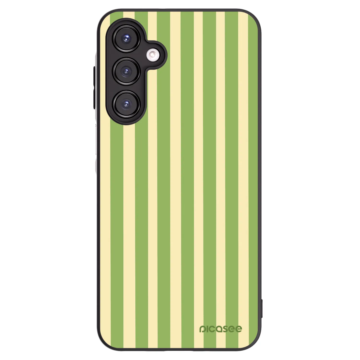 Picasee silikonowe czarne etui na Samsung Galaxy A16 4G - Lines Matcha