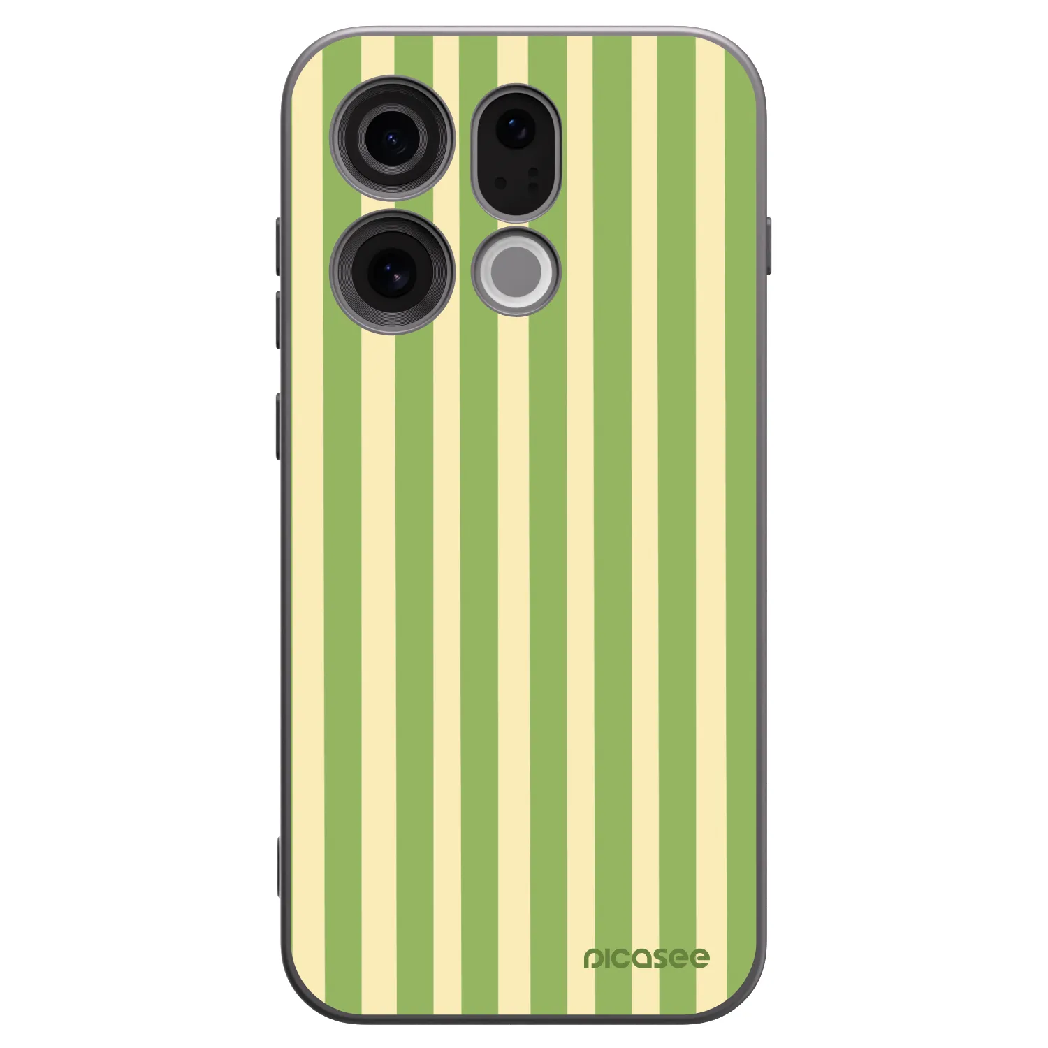Picasee silikonowe czarne etui na OPPO Find X9 - Lines Matcha