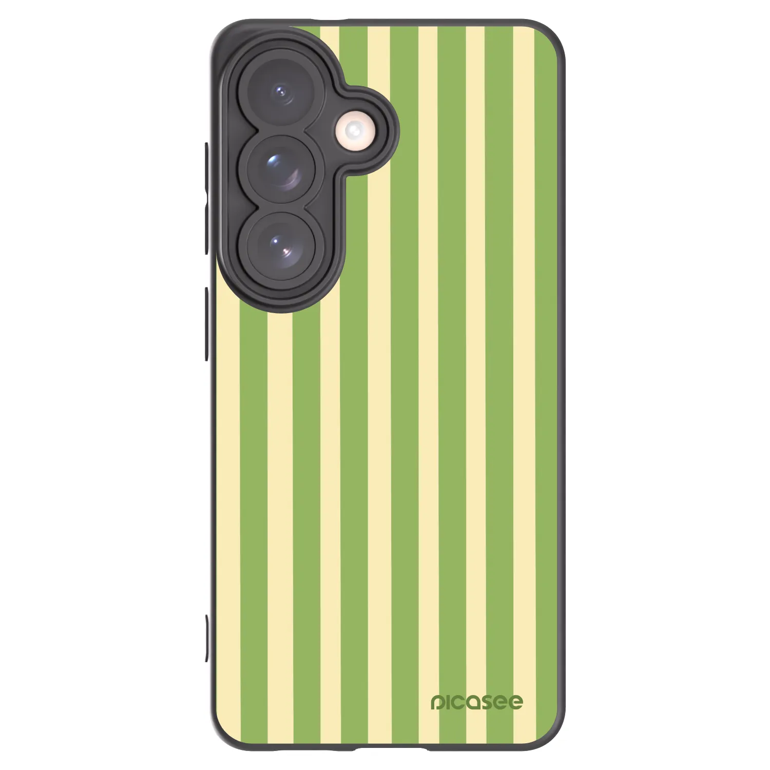Picasee silikonowe czarne etui na Samsung Galaxy S26 - Lines Matcha