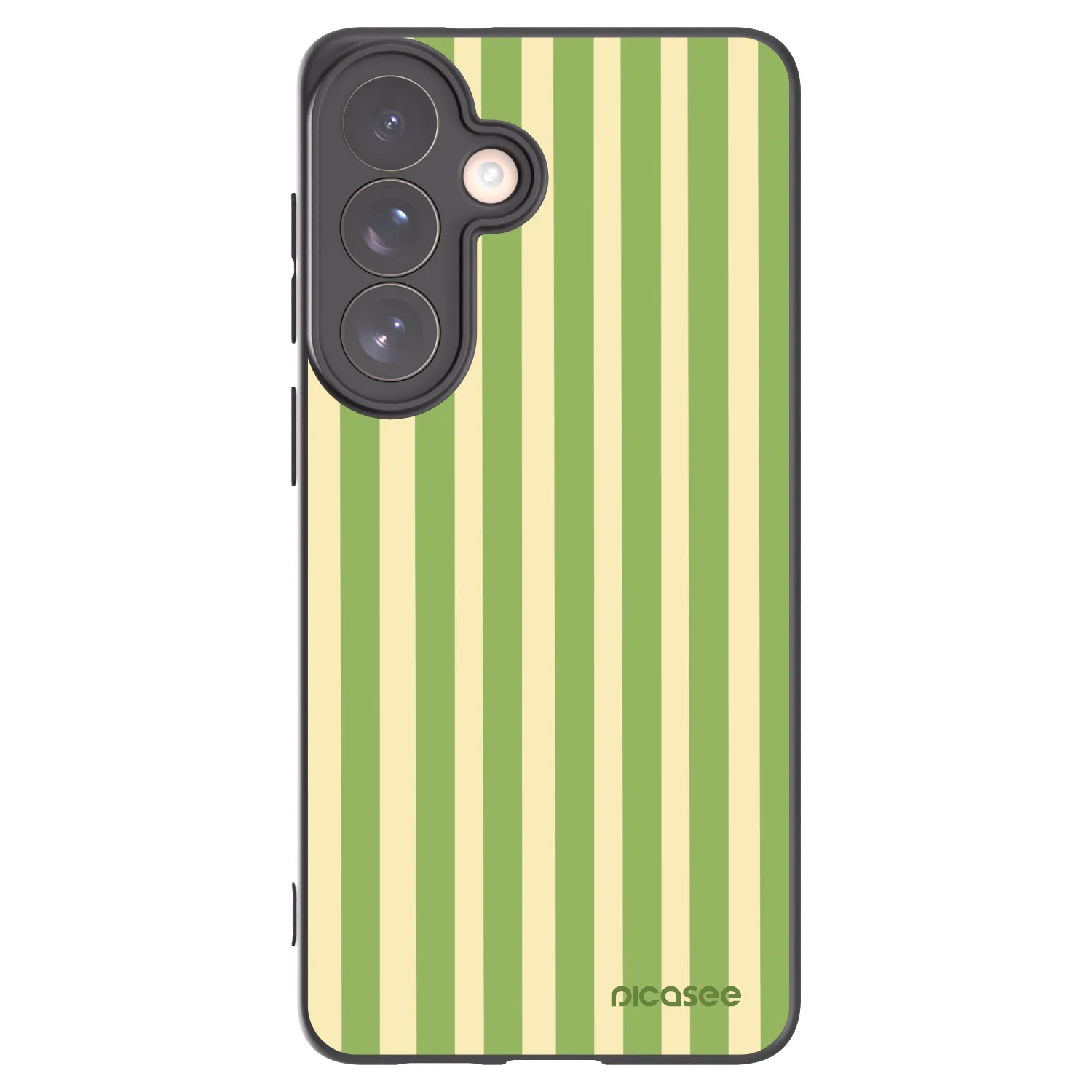 Picasee silikonowe czarne etui na Samsung Galaxy S26+ - Lines Matcha