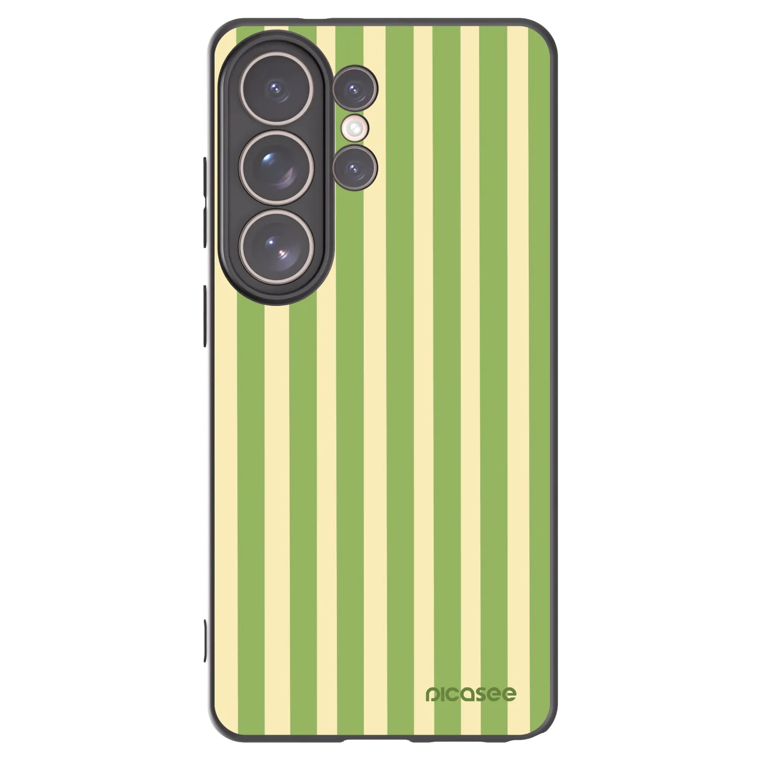 Picasee silikonowe czarne etui na Samsung Galaxy S26 Ultra - Lines Matcha