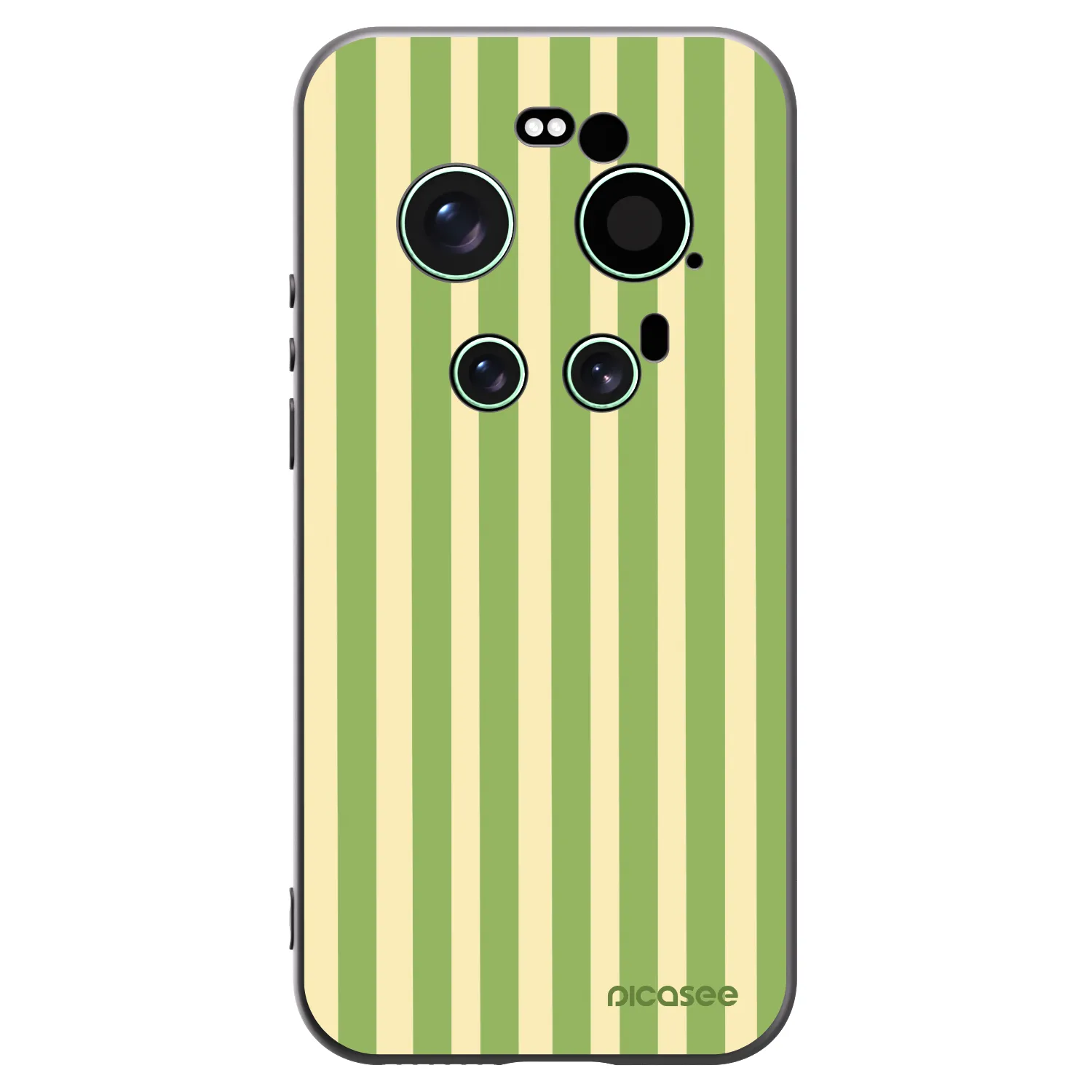 Picasee silikonowe czarne etui na Xiaomi 17 Ultra - Lines Matcha