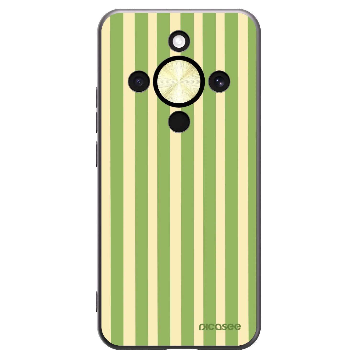 Picasee silikonowe czarne etui na Honor Magic8 Lite 5G - Lines Matcha