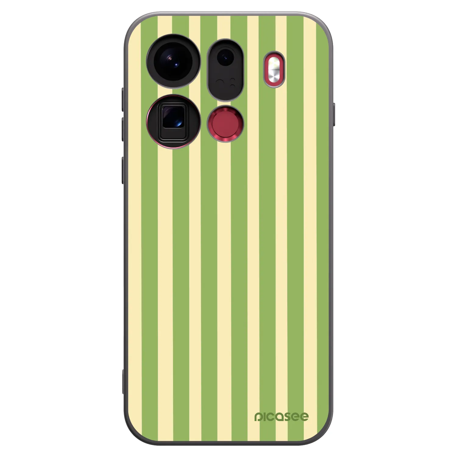 Picasee silikonowe czarne etui na OPPO Find X9 Pro - Lines Matcha