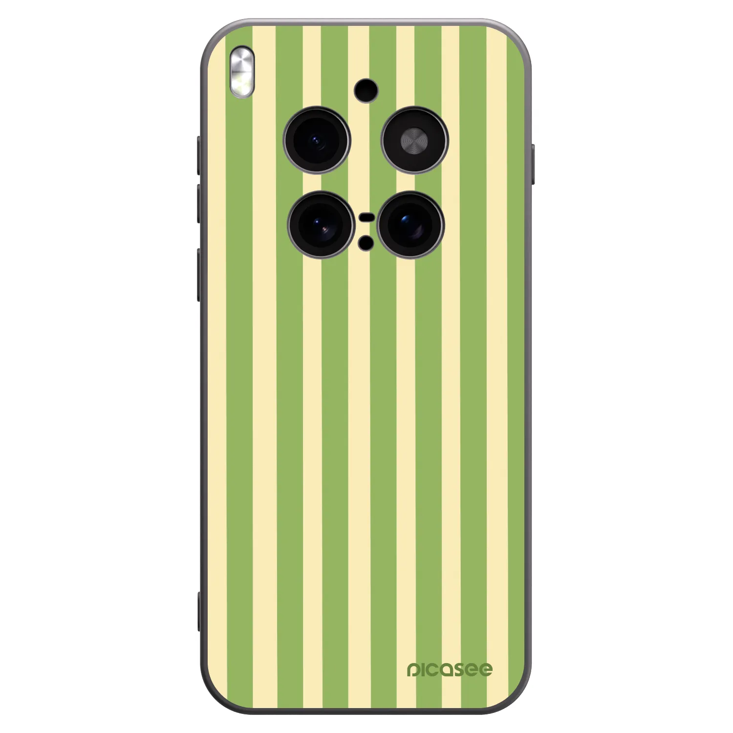 Picasee silikonowe czarne etui na Vivo X300 Pro - Lines Matcha
