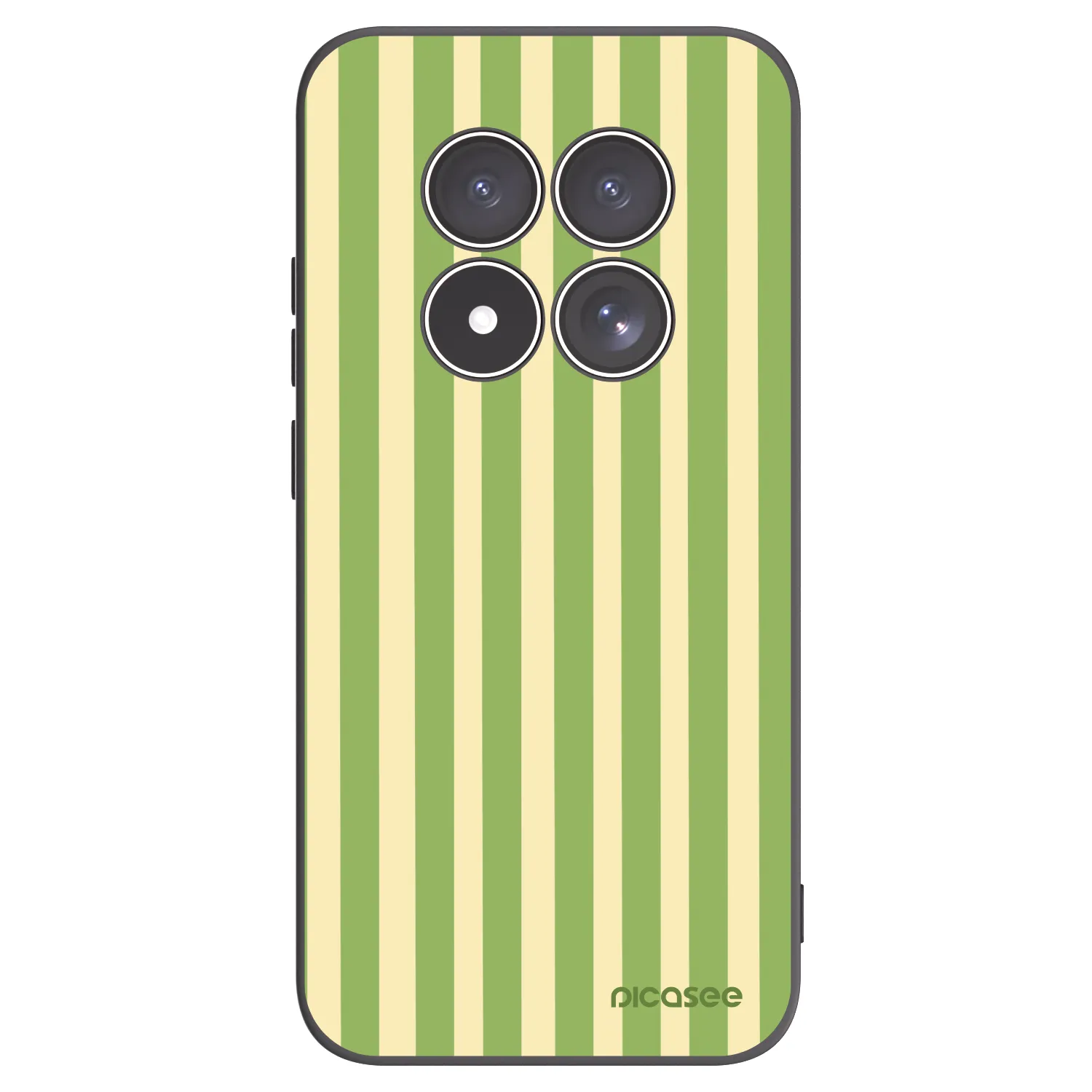 Picasee silikonowe czarne etui na Xiaomi Redmi Note 15 Pro 5G - Lines Matcha