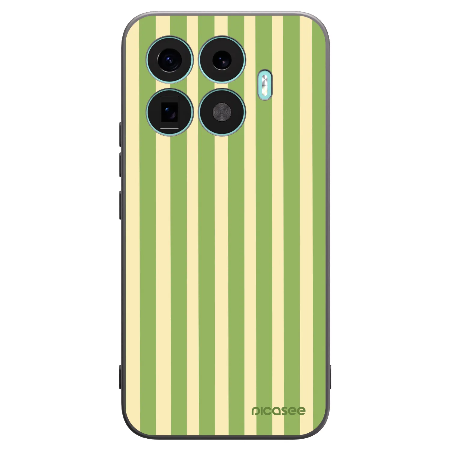 Picasee silikonowe czarne etui na Xiaomi 17T Pro - Lines Matcha
