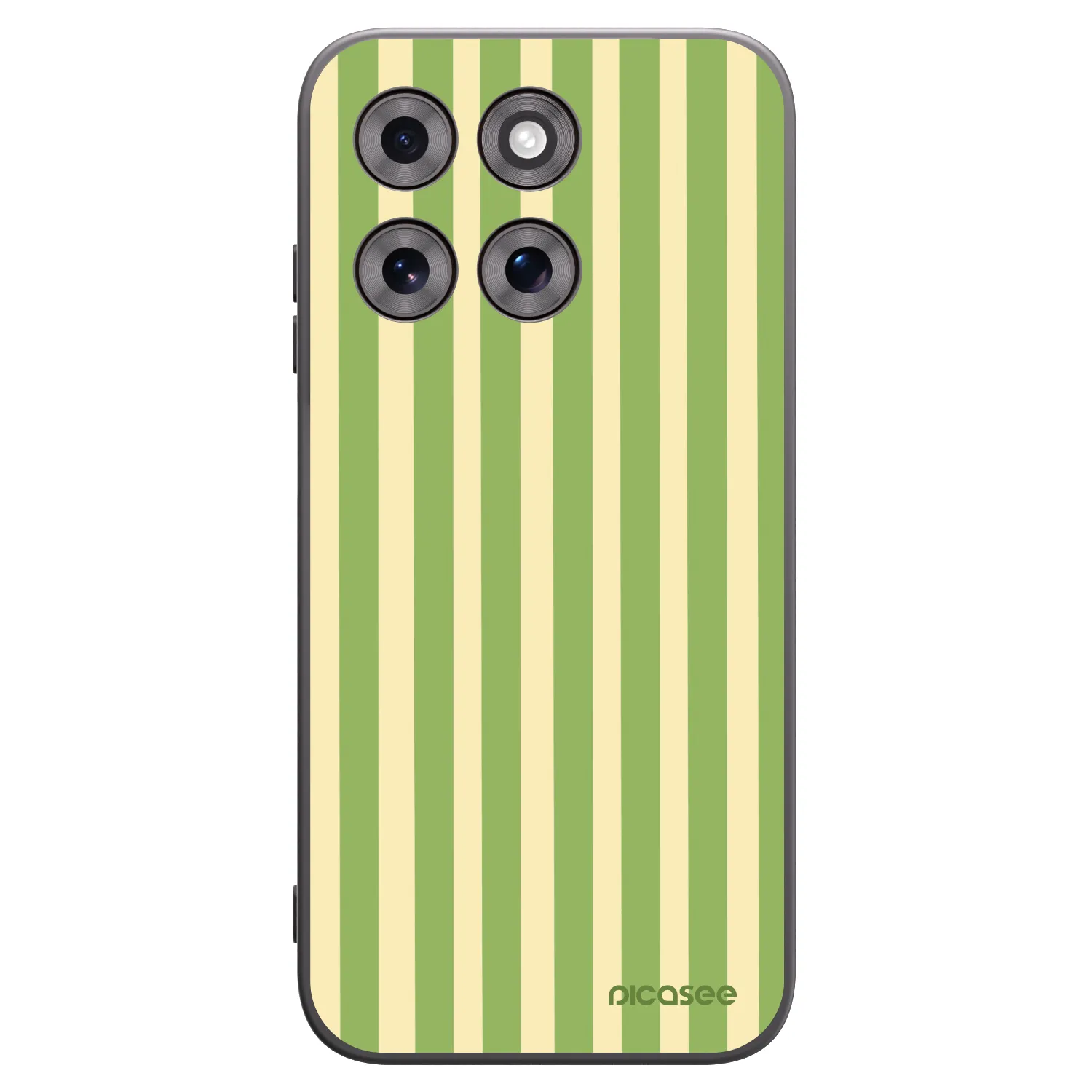 Picasee silikonowe czarne etui na Motorola Moto G77 - Lines Matcha