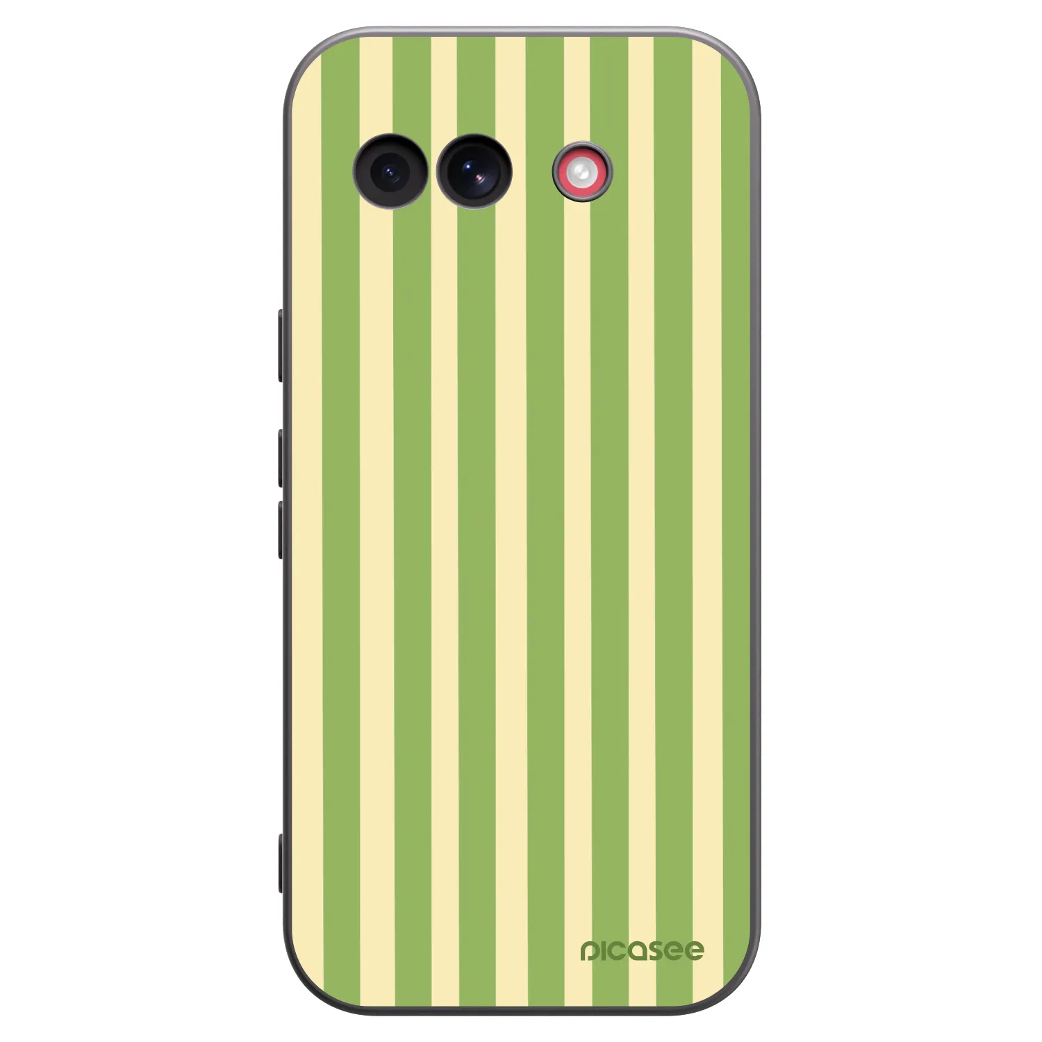 Picasee silikonowe czarne etui na Google Pixel 10a - Lines Matcha