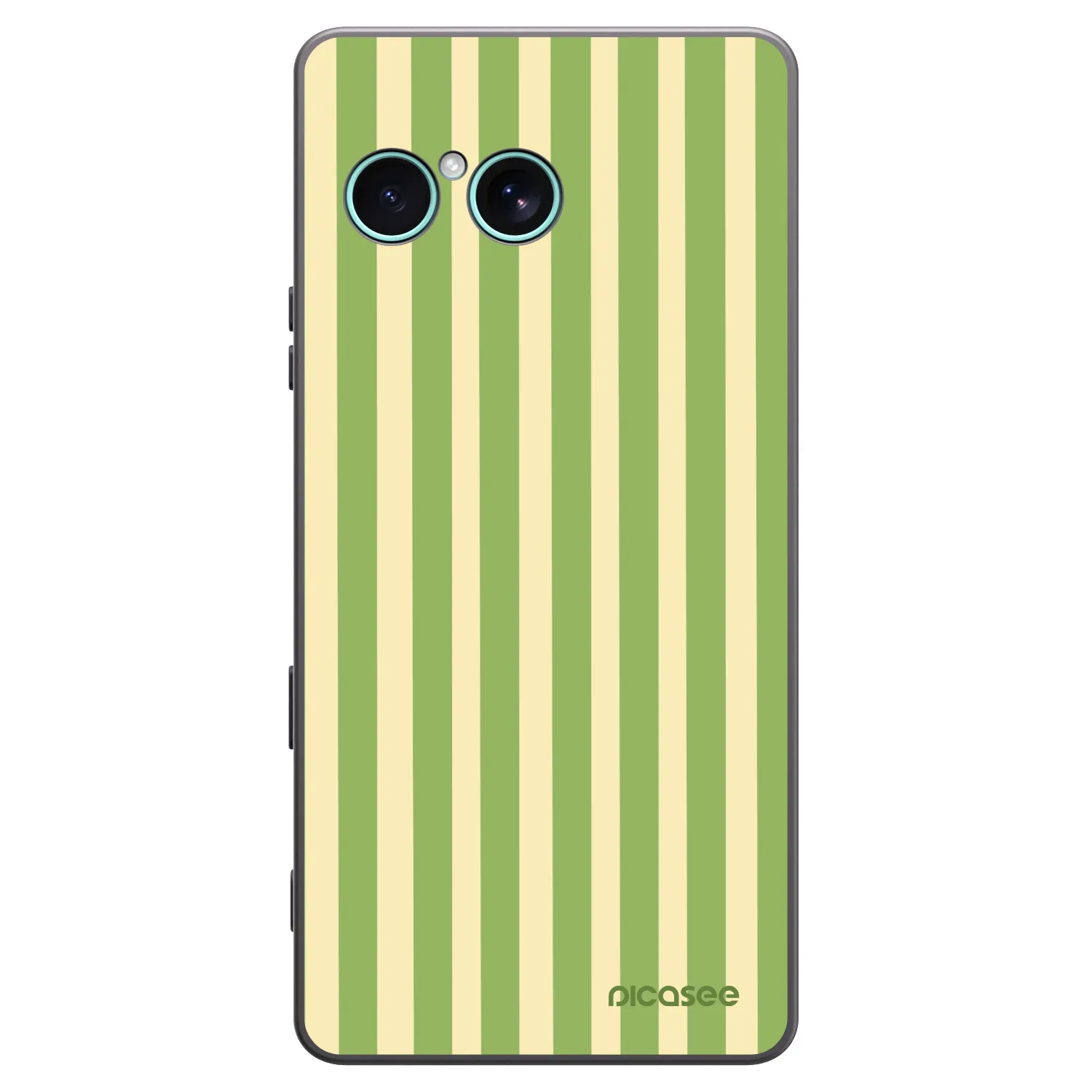 Picasee silikonowe czarne etui na Sony Xperia 10 VII - Lines Matcha