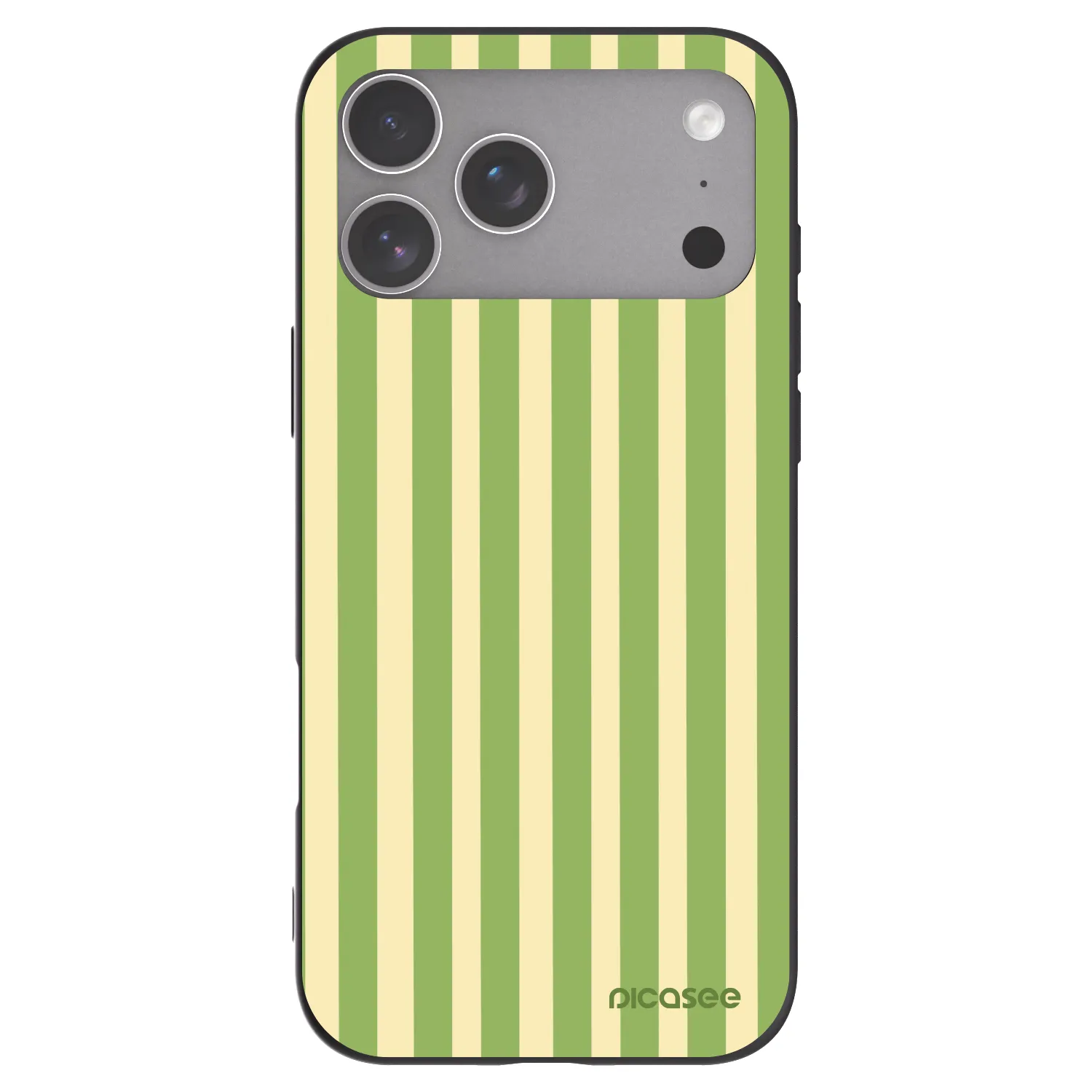 Picasee silikonowe czarne etui na Apple iPhone 18 Pro Max - Lines Matcha