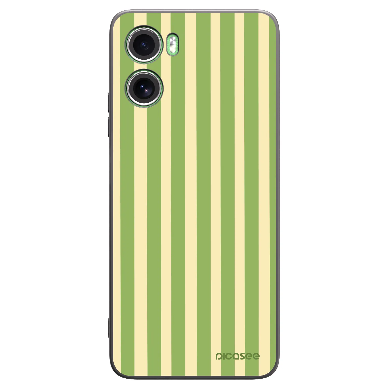 Picasee silikonowe czarne etui na Motorola Moto G06 - Lines Matcha