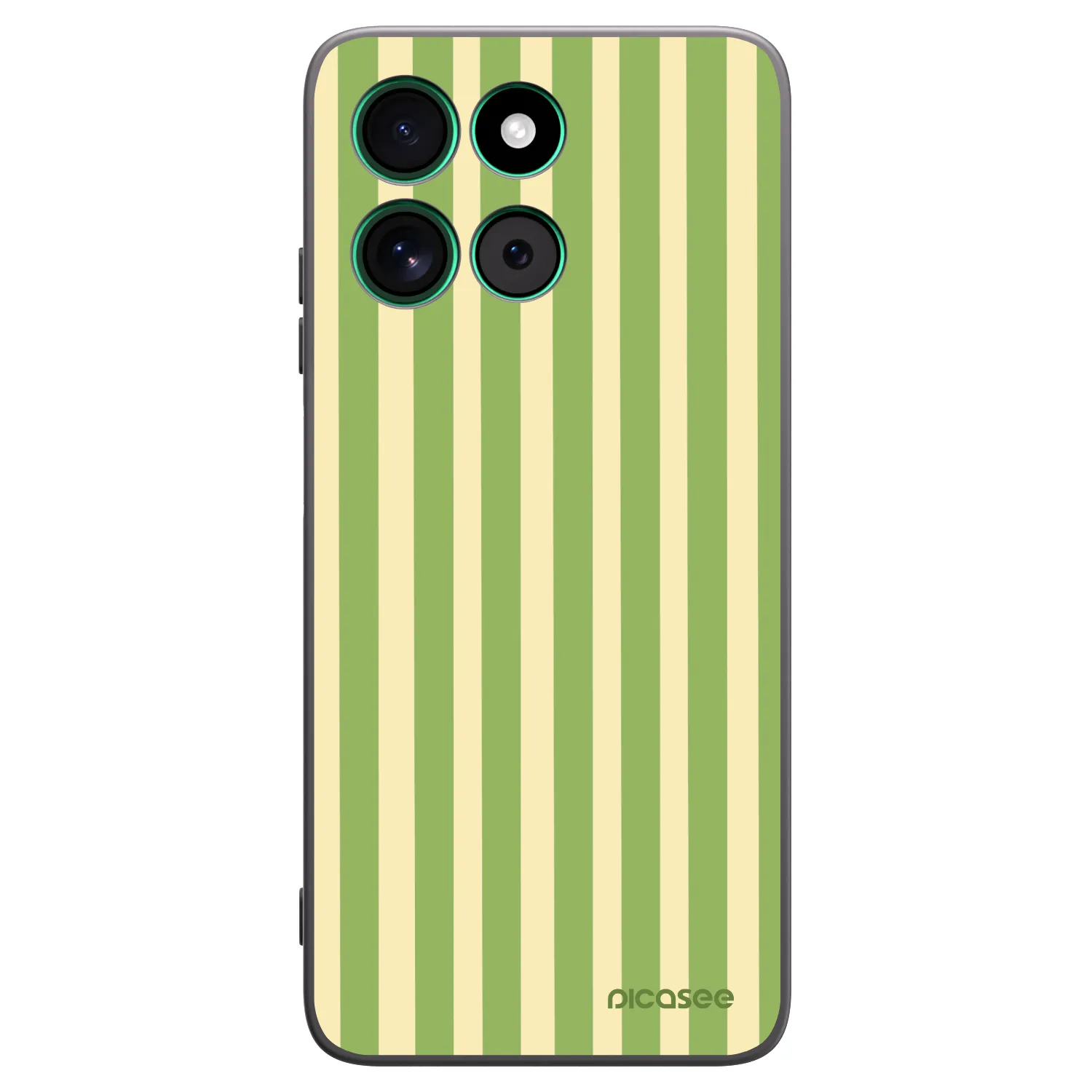 Picasee silikonowe czarne etui na Motorola Moto G57 Power - Lines Matcha