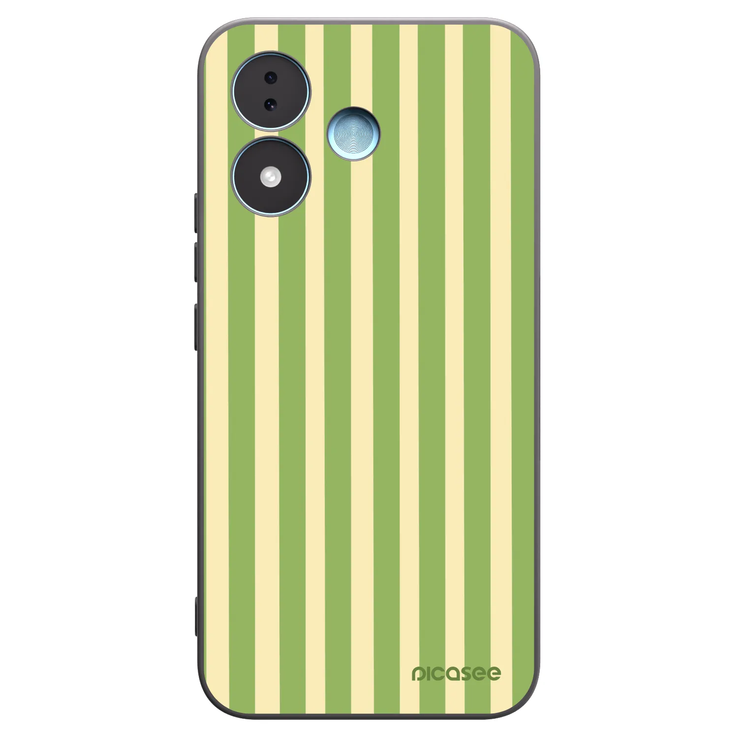 Picasee silikonowe czarne etui na Xiaomi Redmi Note 17 5G - Lines Matcha