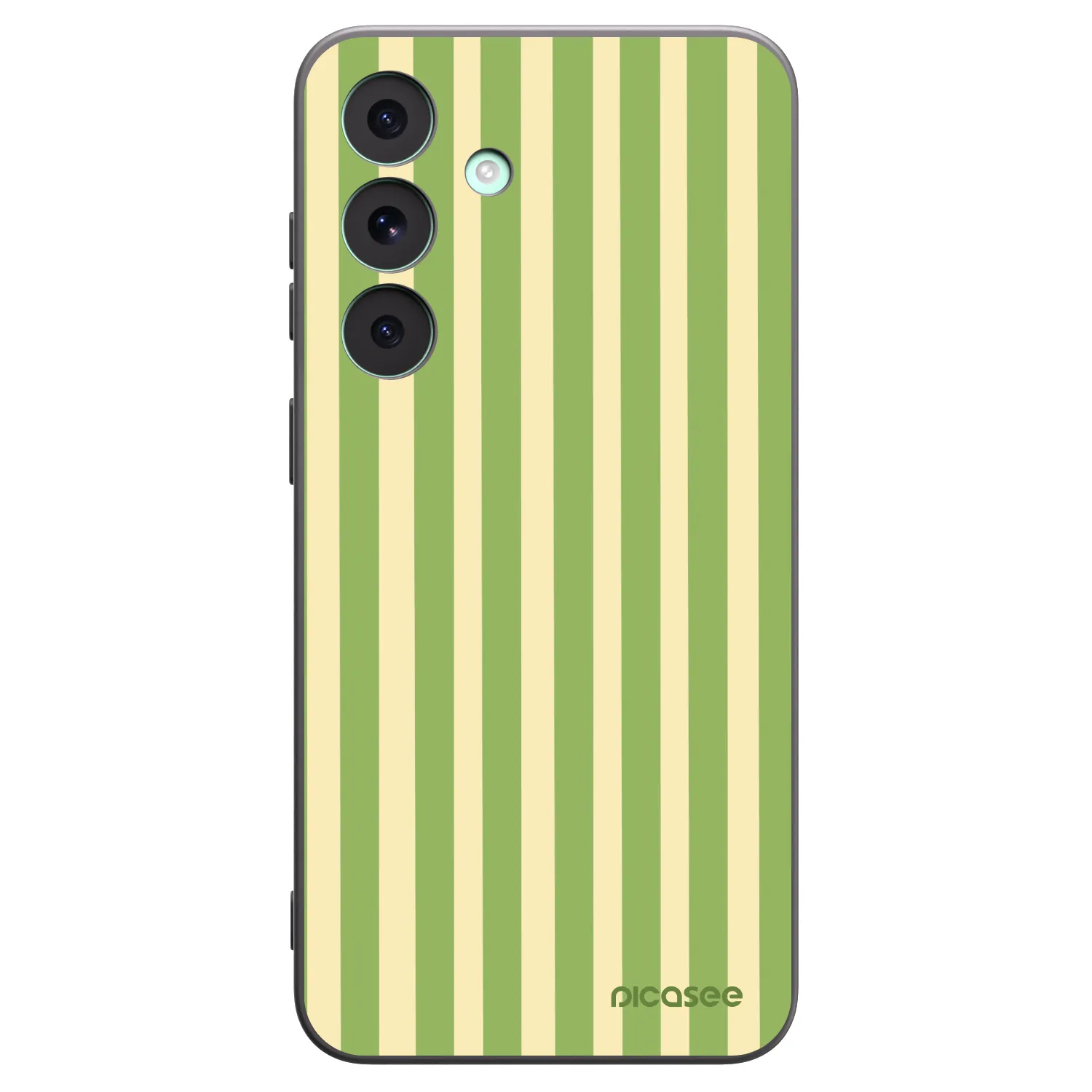 Picasee silikonowe czarne etui na Samsung Galaxy S26 FE - Lines Matcha