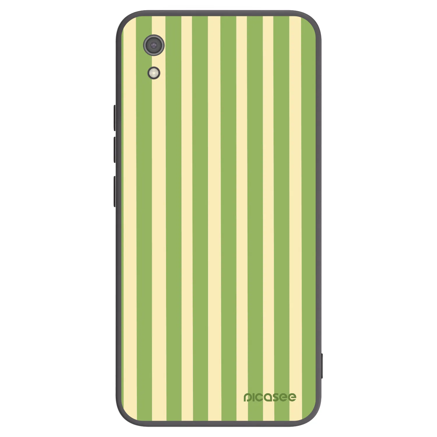 Picasee silikonowe czarne etui na Xiaomi Redmi 7A - Lines Matcha