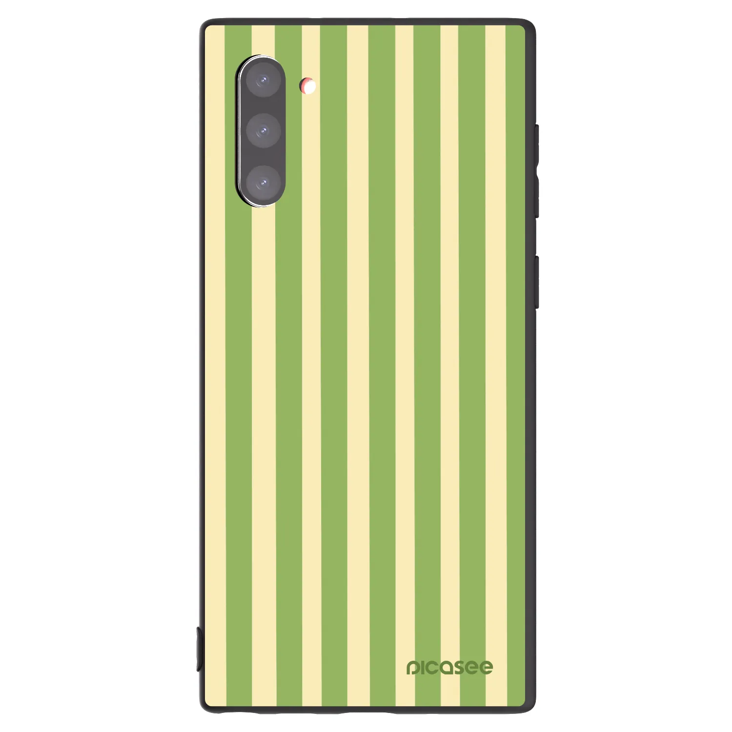 Picasee silikonowe czarne etui na Samsung Galaxy Note 10 N970F - Lines Matcha