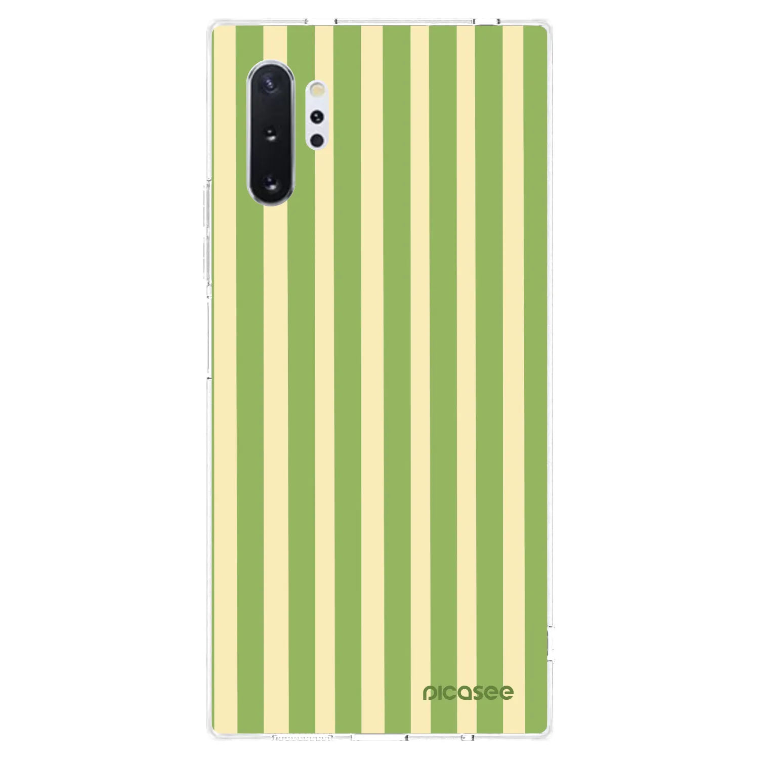 Picasee silikonowe przeźroczyste etui na Samsung Galaxy Note 10+ N975F - Lines Matcha