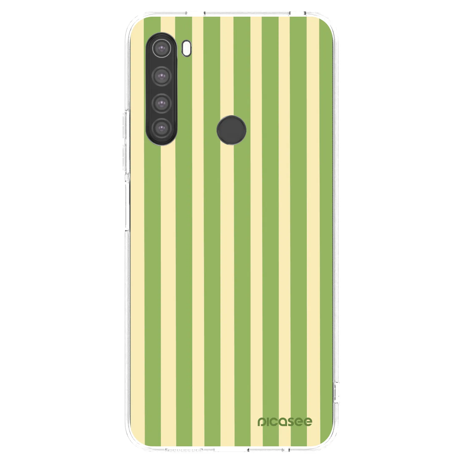 Picasee silikonowe przeźroczyste etui na Xiaomi Redmi Note 8 - Lines Matcha