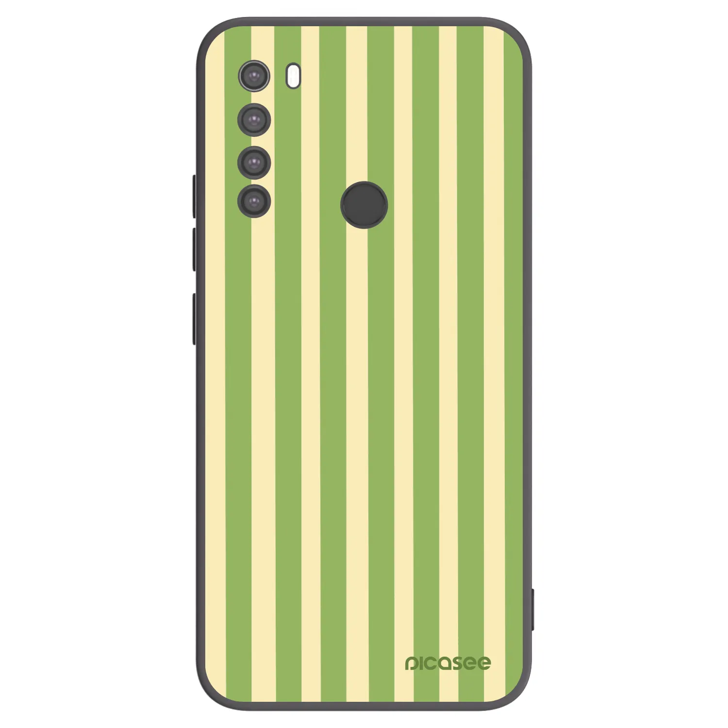 Picasee silikonowe czarne etui na Xiaomi Redmi Note 8 - Lines Matcha