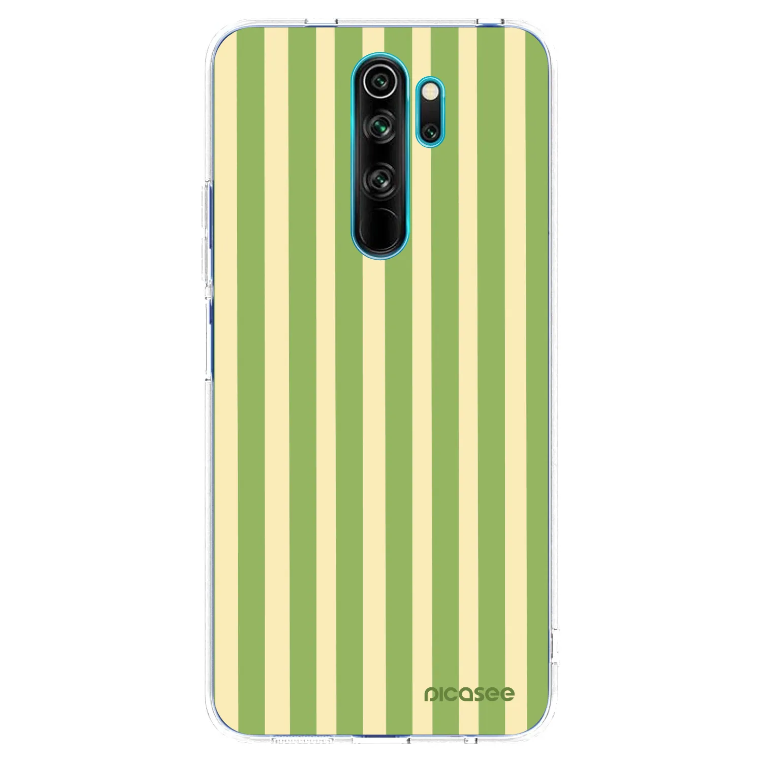 Picasee silikonowe przeźroczyste etui na Xiaomi Redmi Note 8 Pro - Lines Matcha