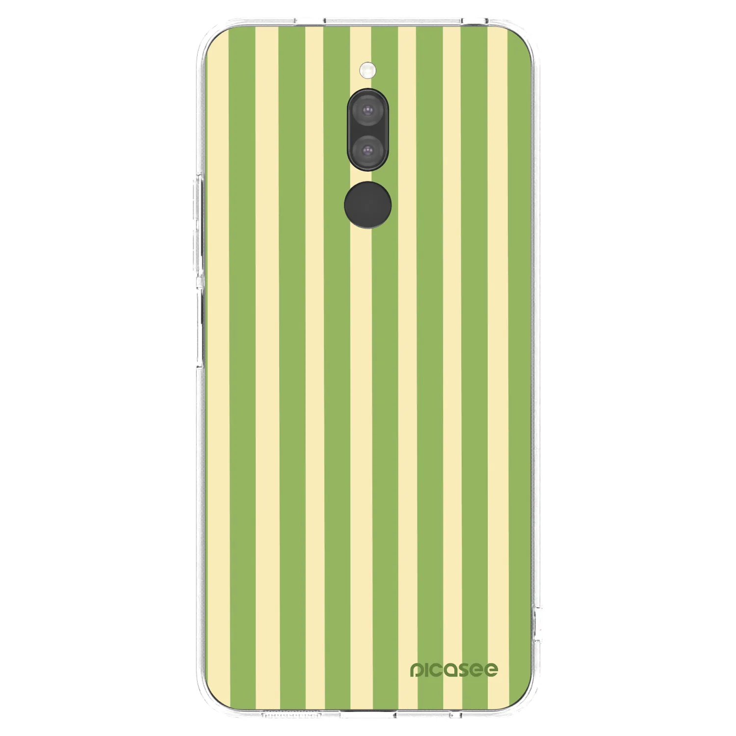 Picasee silikonowe przeźroczyste etui na Xiaomi Redmi 8 - Lines Matcha