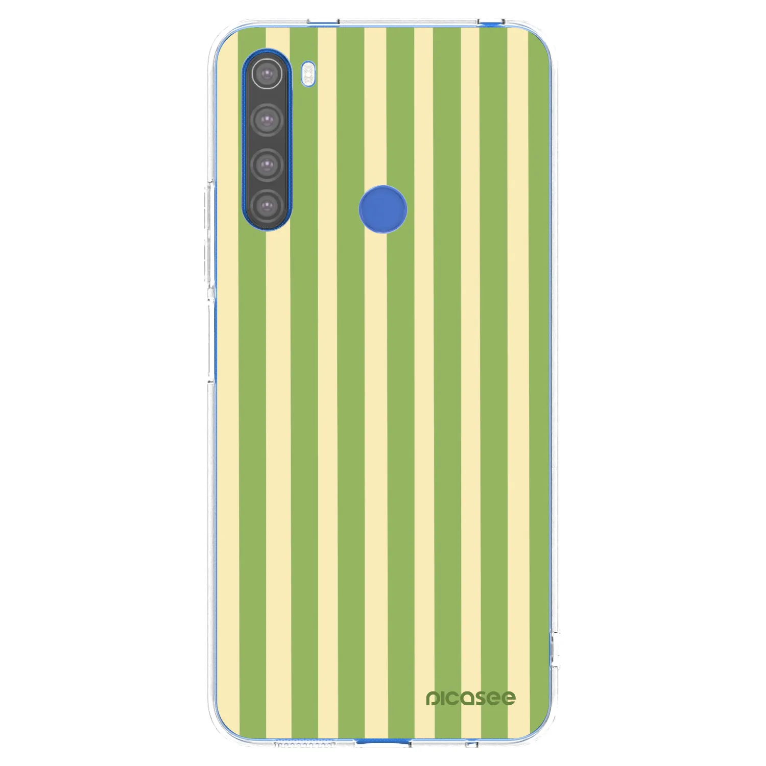 Picasee silikonowe przeźroczyste etui na Xiaomi Redmi Note 8T - Lines Matcha