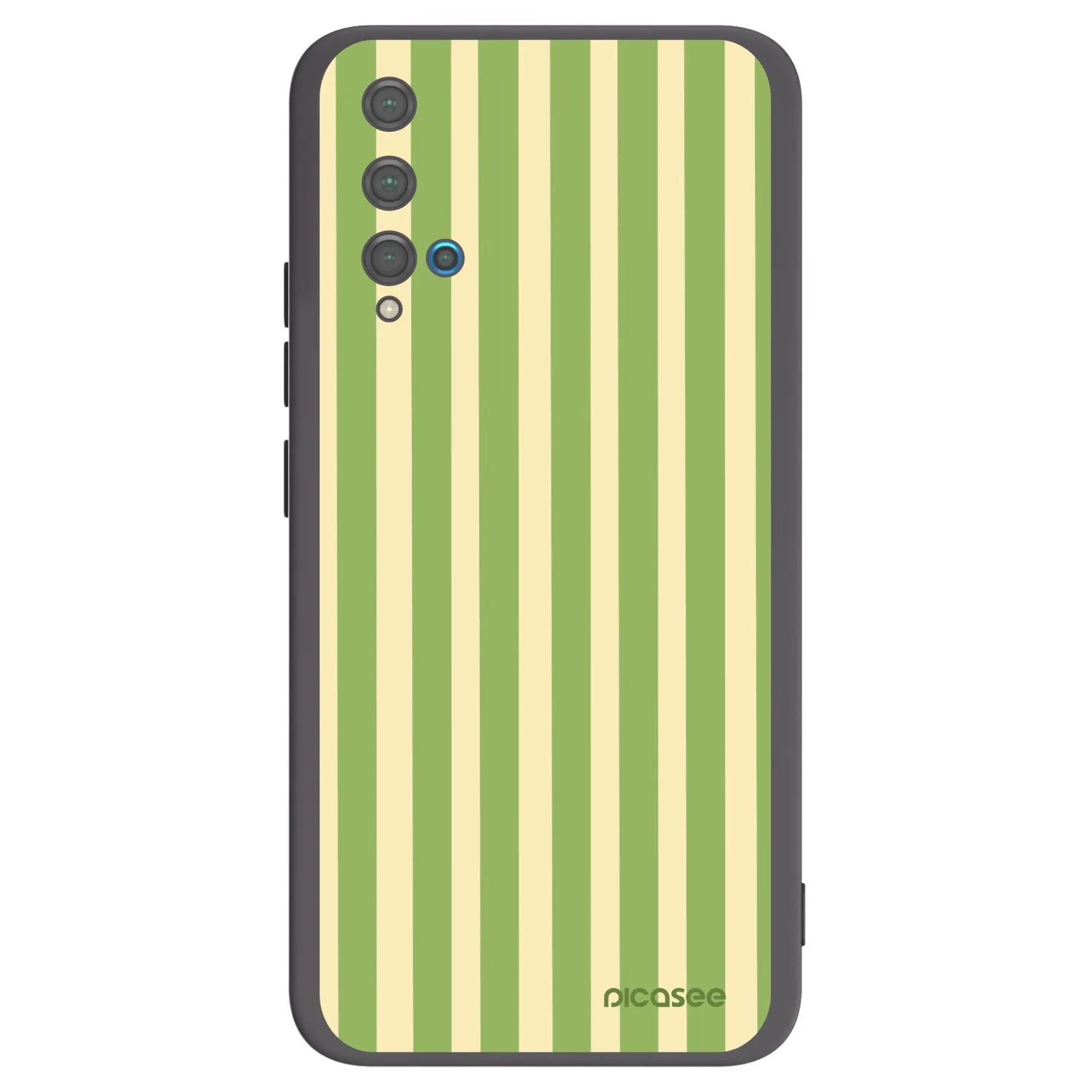 Picasee silikonowe czarne etui na Huawei Nova 5T - Lines Matcha
