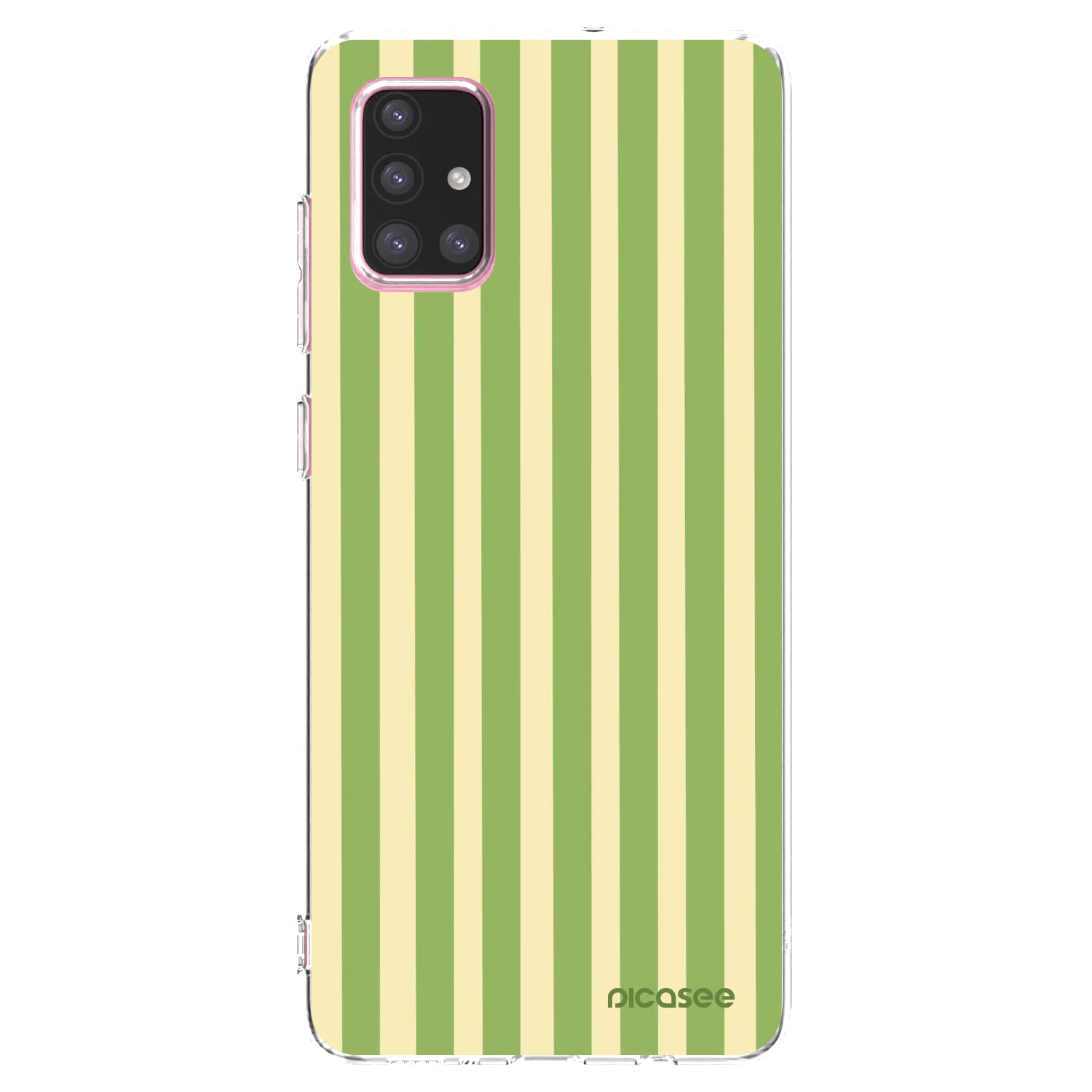 Picasee silikonowe przeźroczyste etui na Samsung Galaxy A71 A715F - Lines Matcha