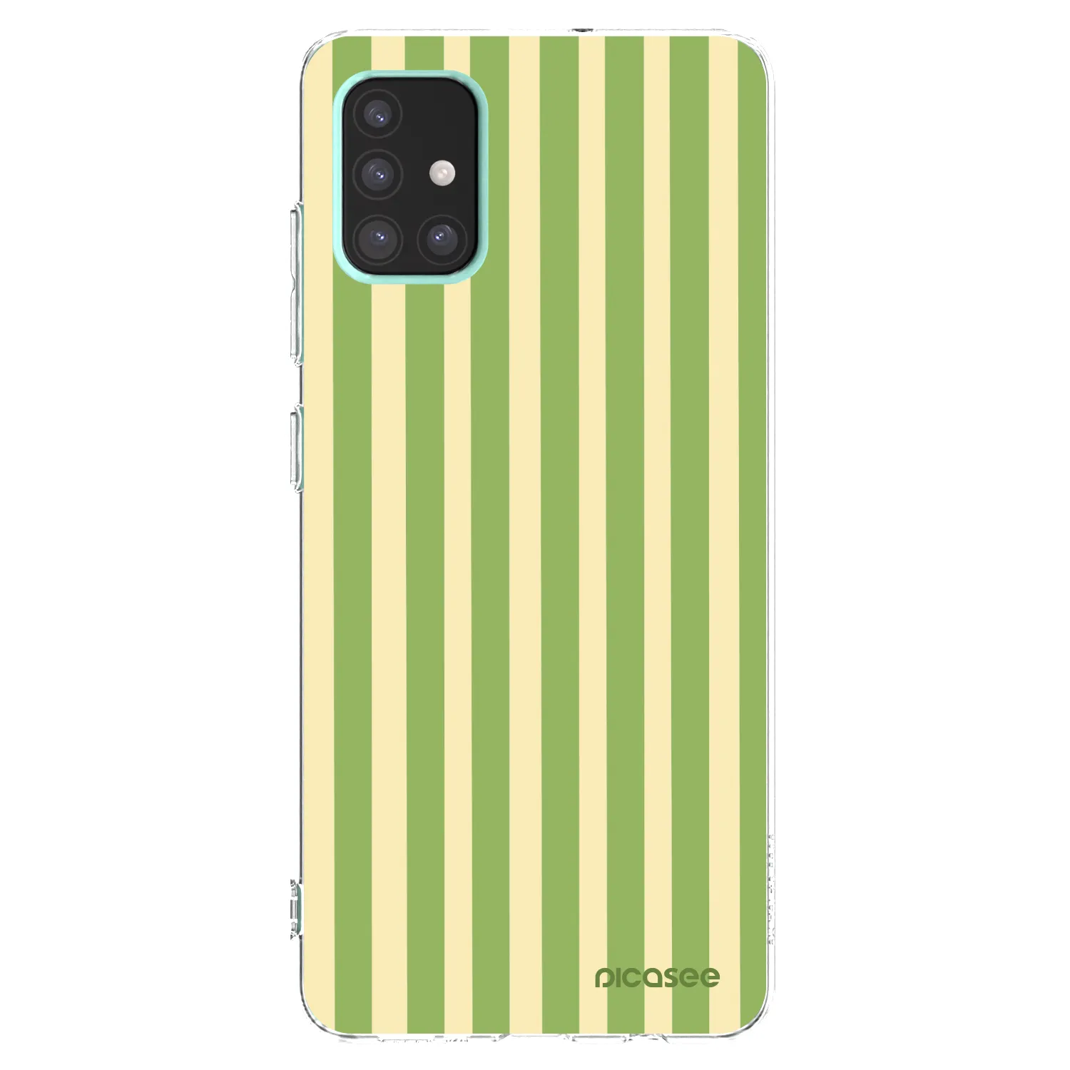 Picasee silikonowe przeźroczyste etui na Samsung Galaxy A51 A515F - Lines Matcha
