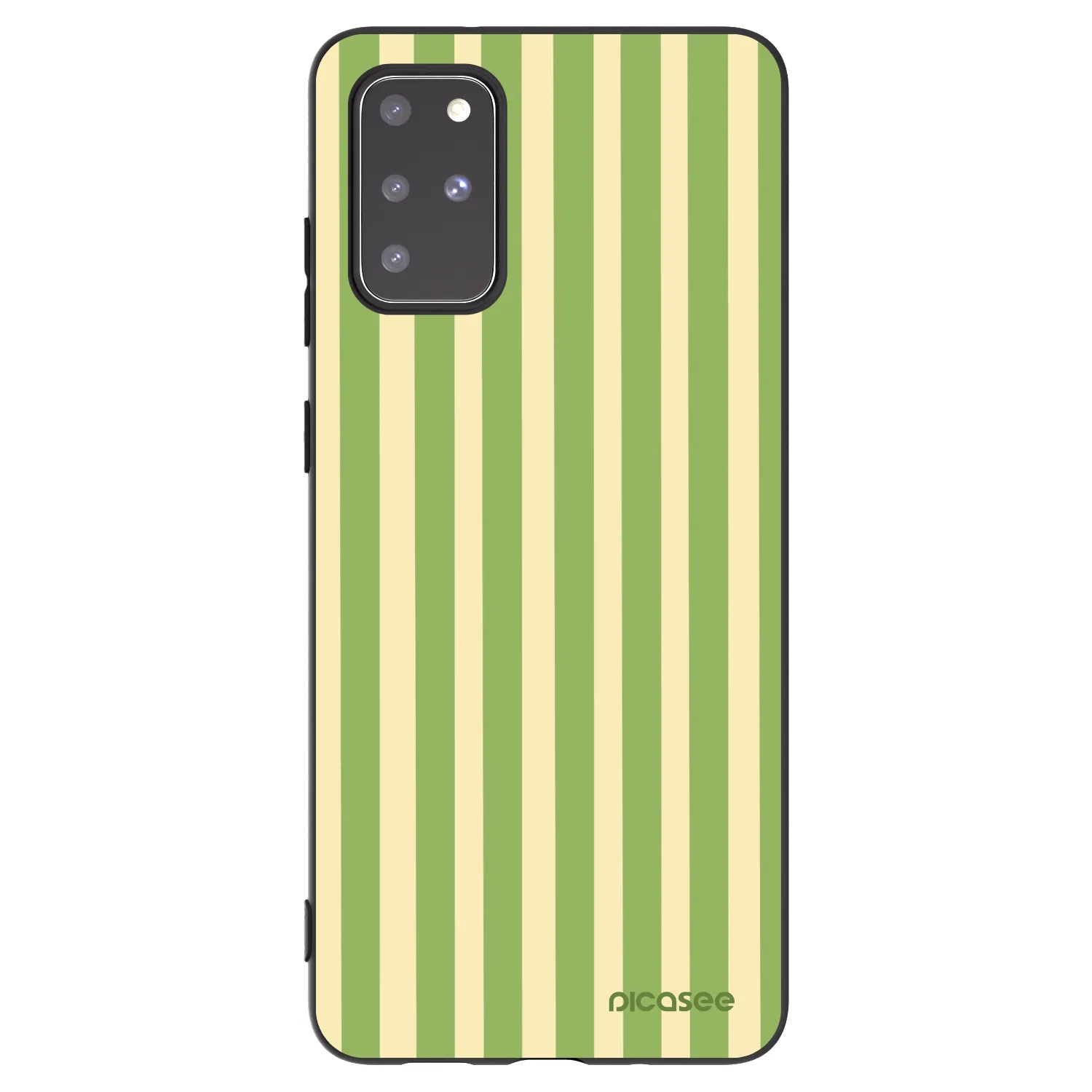 Picasee silikonowe czarne etui na Samsung Galaxy S20+ G985F - Lines Matcha