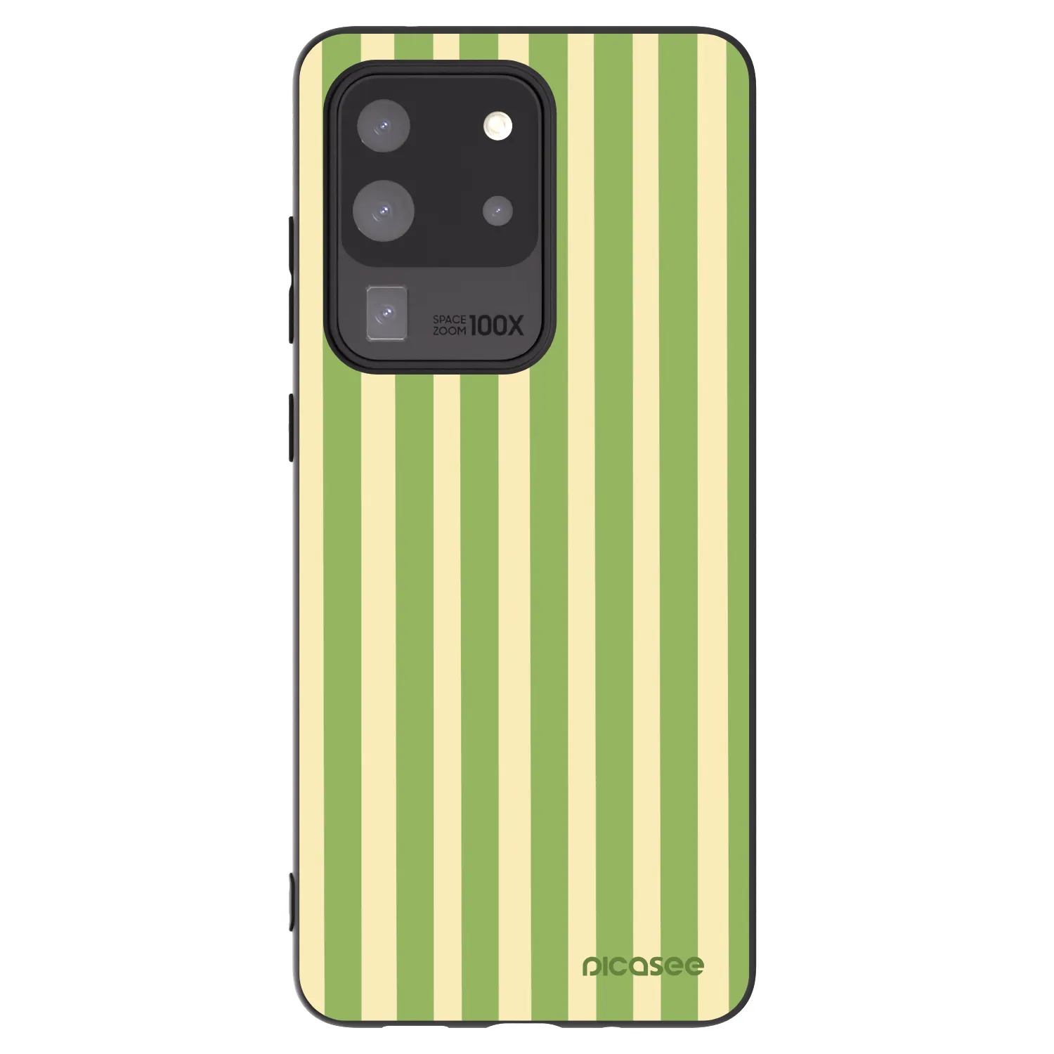 Picasee silikonowe czarne etui na Samsung Galaxy S20 Ultra 5G G988F - Lines Matcha