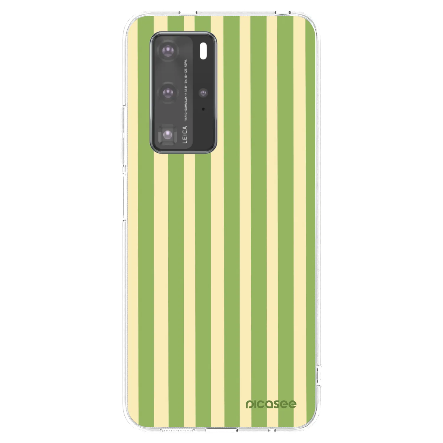 Picasee silikonowe przeźroczyste etui na Huawei P40 Pro - Lines Matcha