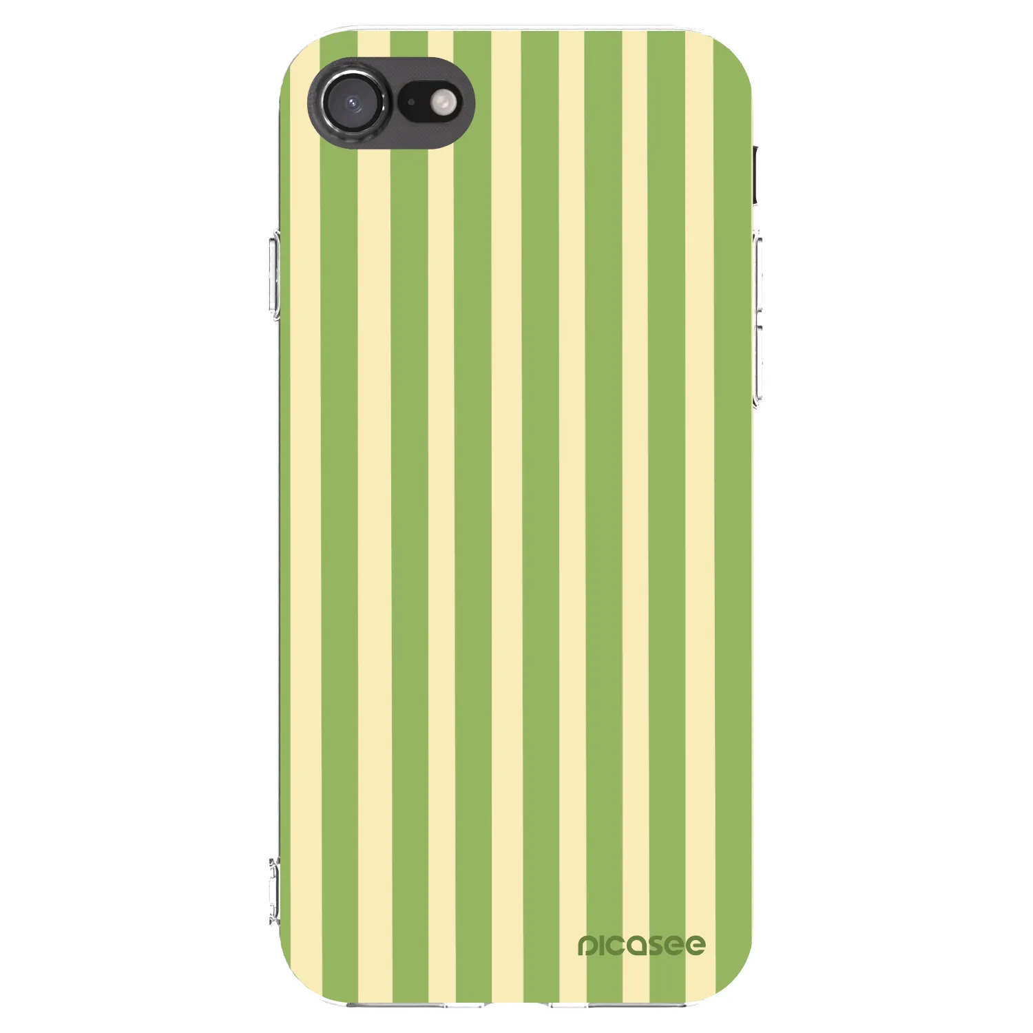 Picasee silikonowe przeźroczyste etui na Apple iPhone SE 2020 - Lines Matcha