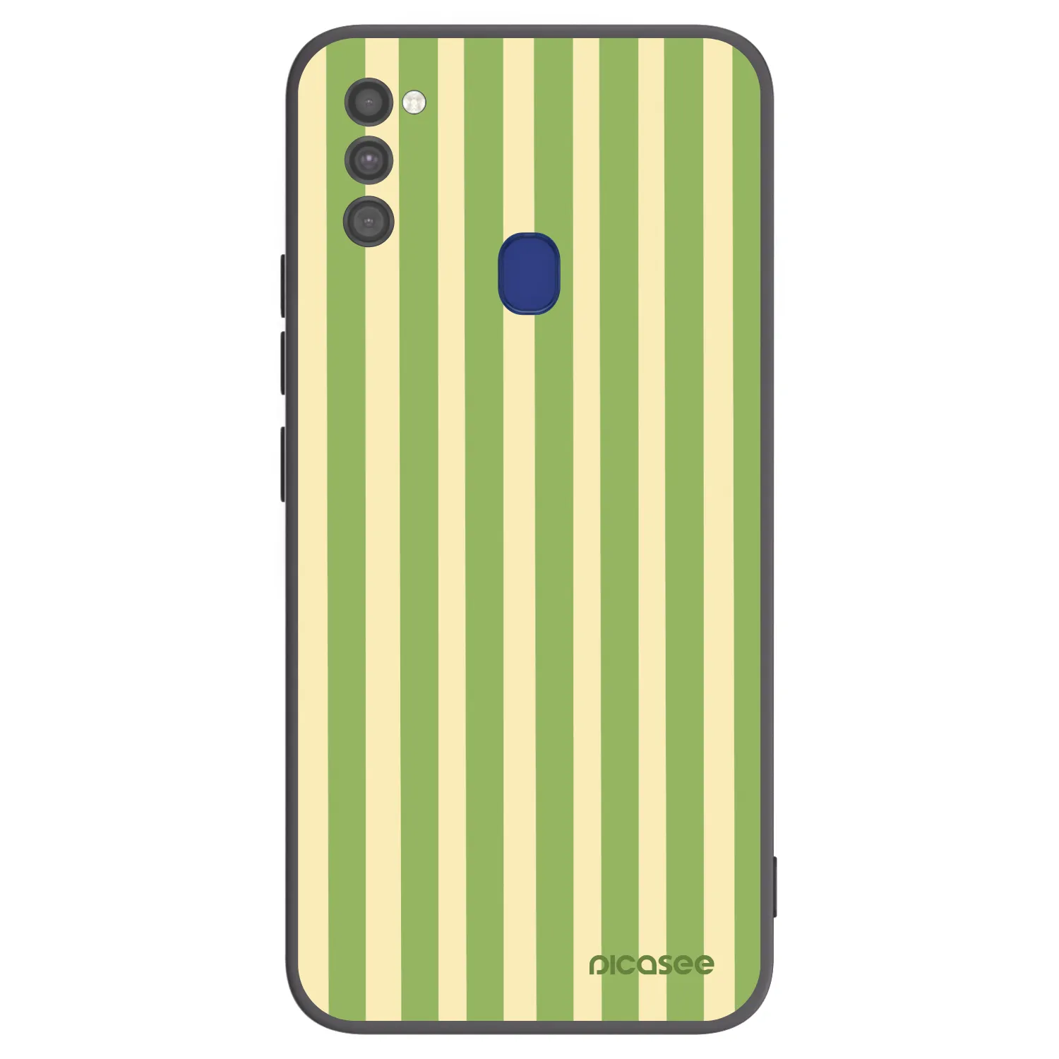 Picasee silikonowe czarne etui na Samsung Galaxy M21 M215F - Lines Matcha