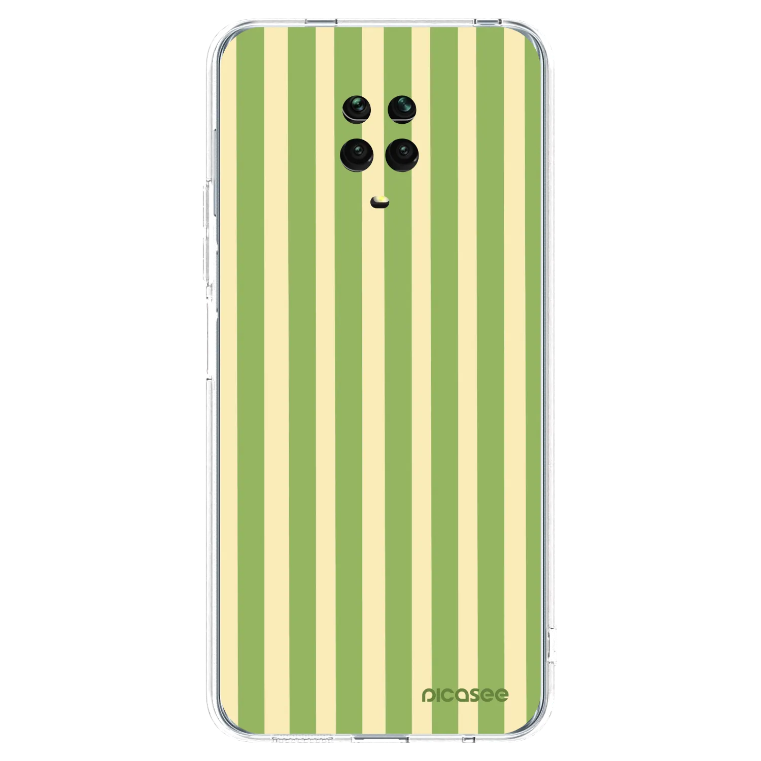Picasee silikonowe przeźroczyste etui na Xiaomi Redmi Note 9S - Lines Matcha
