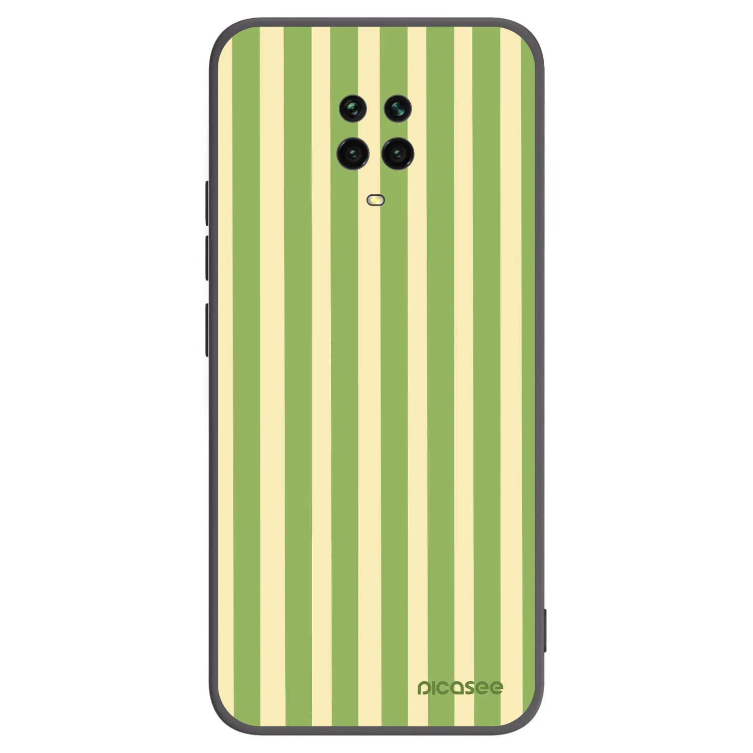 Picasee silikonowe czarne etui na Xiaomi Redmi Note 9S - Lines Matcha