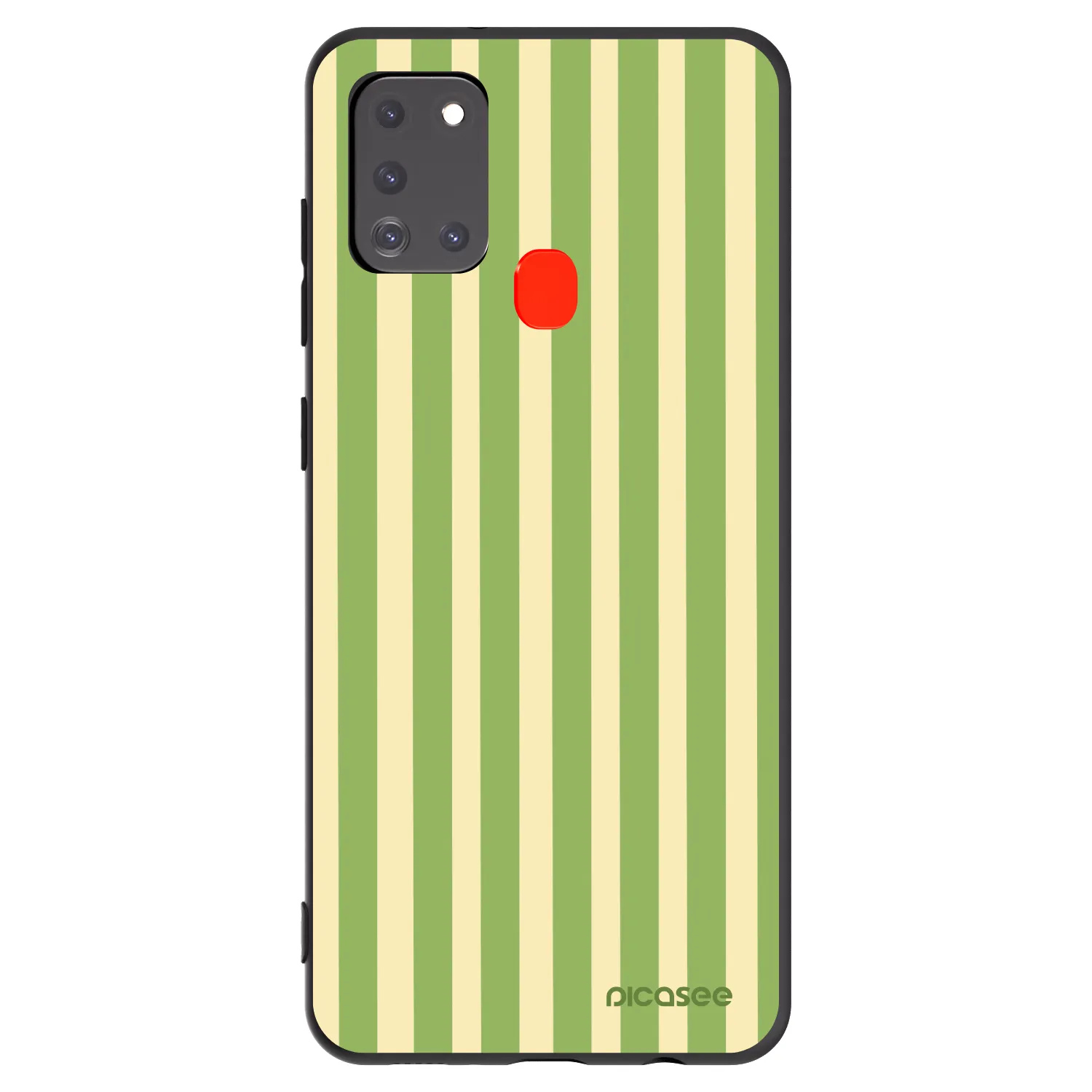 Picasee silikonowe czarne etui na Samsung Galaxy A21s - Lines Matcha